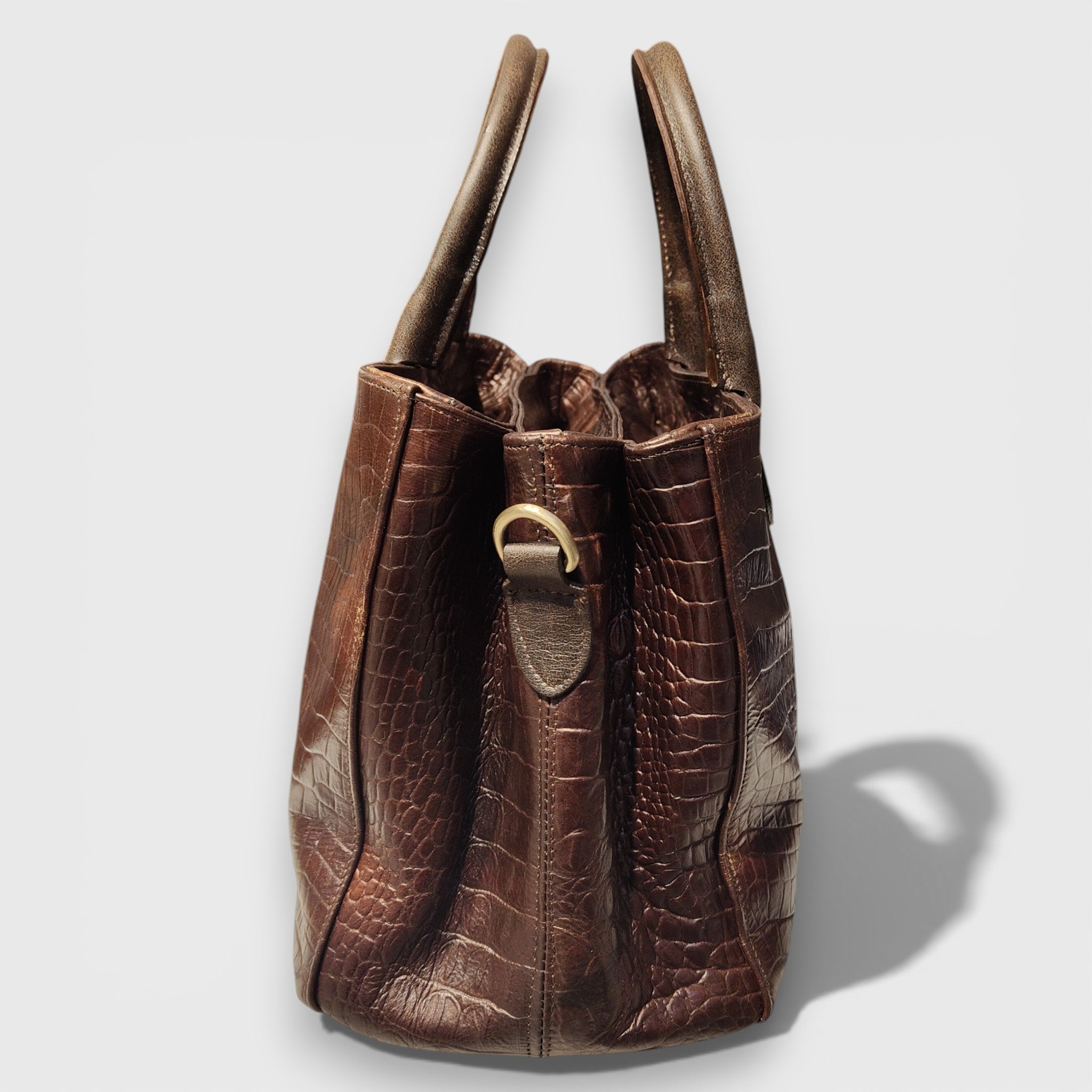 Pelletteria Pelle Nuda Milano, Artigianato Italiano, Vera pelle, Negozio borse donna, 3 zip marrone cocco