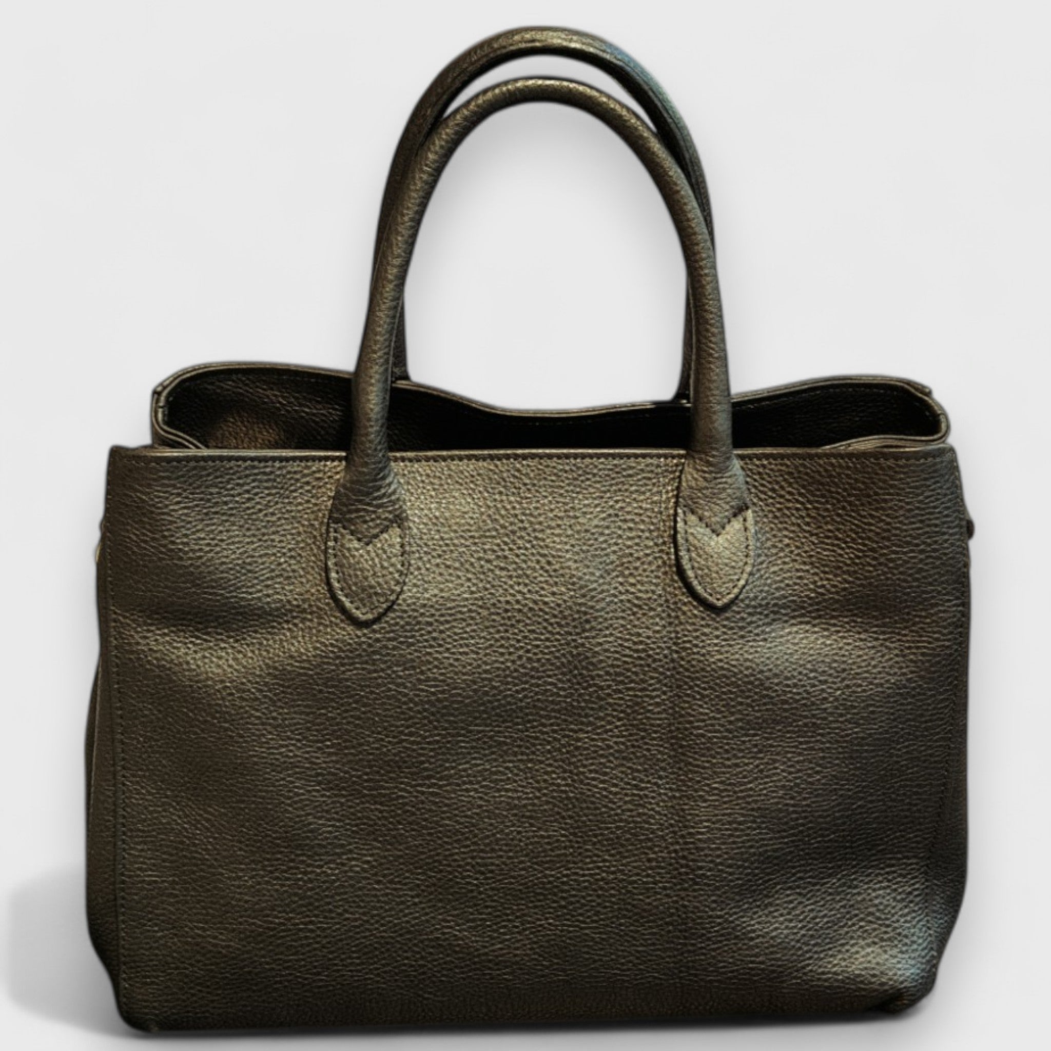 Pelletteria Pelle Nuda Milano, Artigianato italiano, vera pelle, borse donna, 3 zip nero