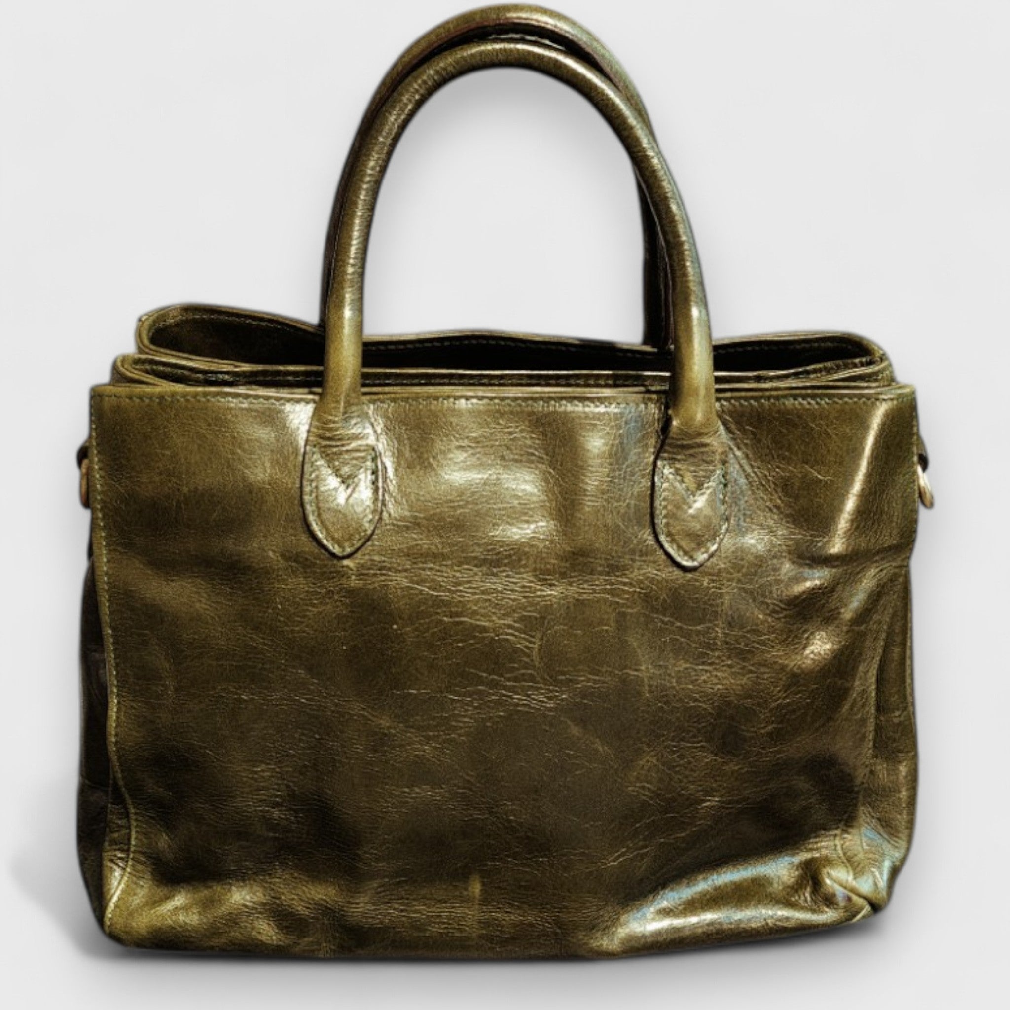 Pelletteria Pelle Nuda Milano, Artigianato Italiano, vera pelle, Negozio borse donna, 3 zip verde