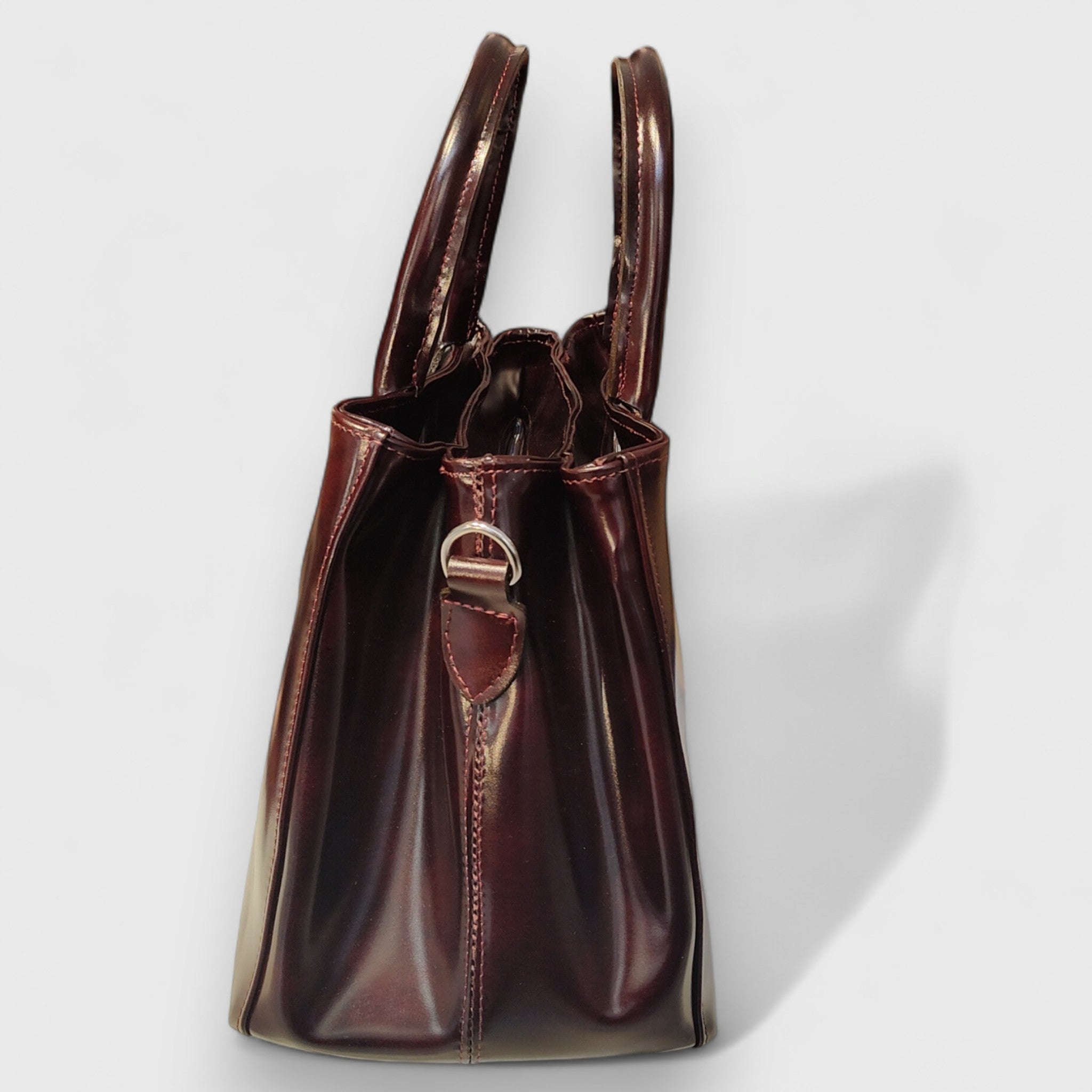 Pelletteria Pelle Nuda Milano, Artigianato italiano, Vera pelle, Negozio borse donna, 3 zip bordeaux