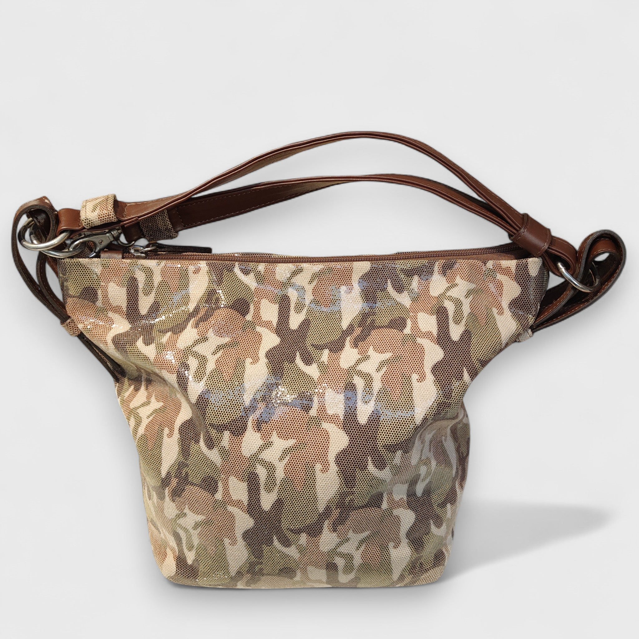 Pelletteria Pelle Nuda Milano, Artigianato Italiano, Vera pelle, Negozio borse donna, Alessandra mimetica