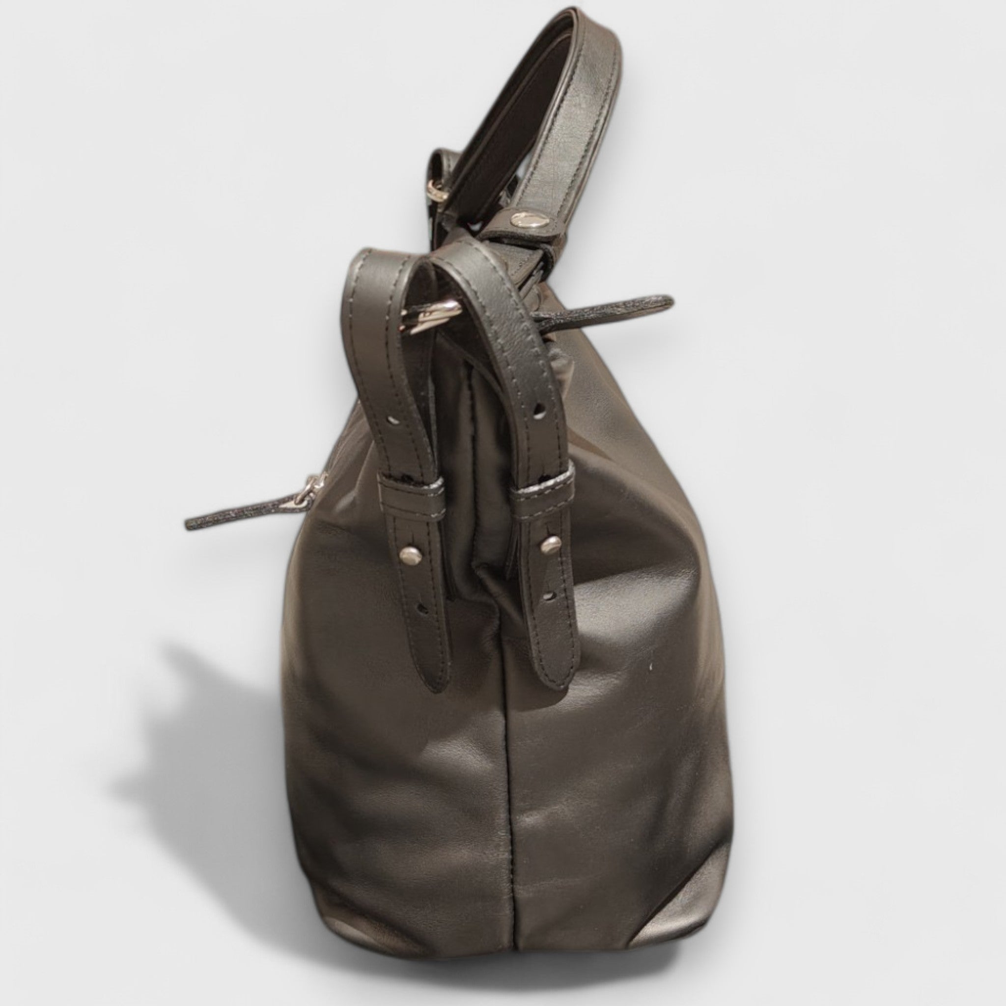 Pelletteria Pelle Nuda Milano, Artigianato italiano, vera pelle, borsa donna, Alessandra nero