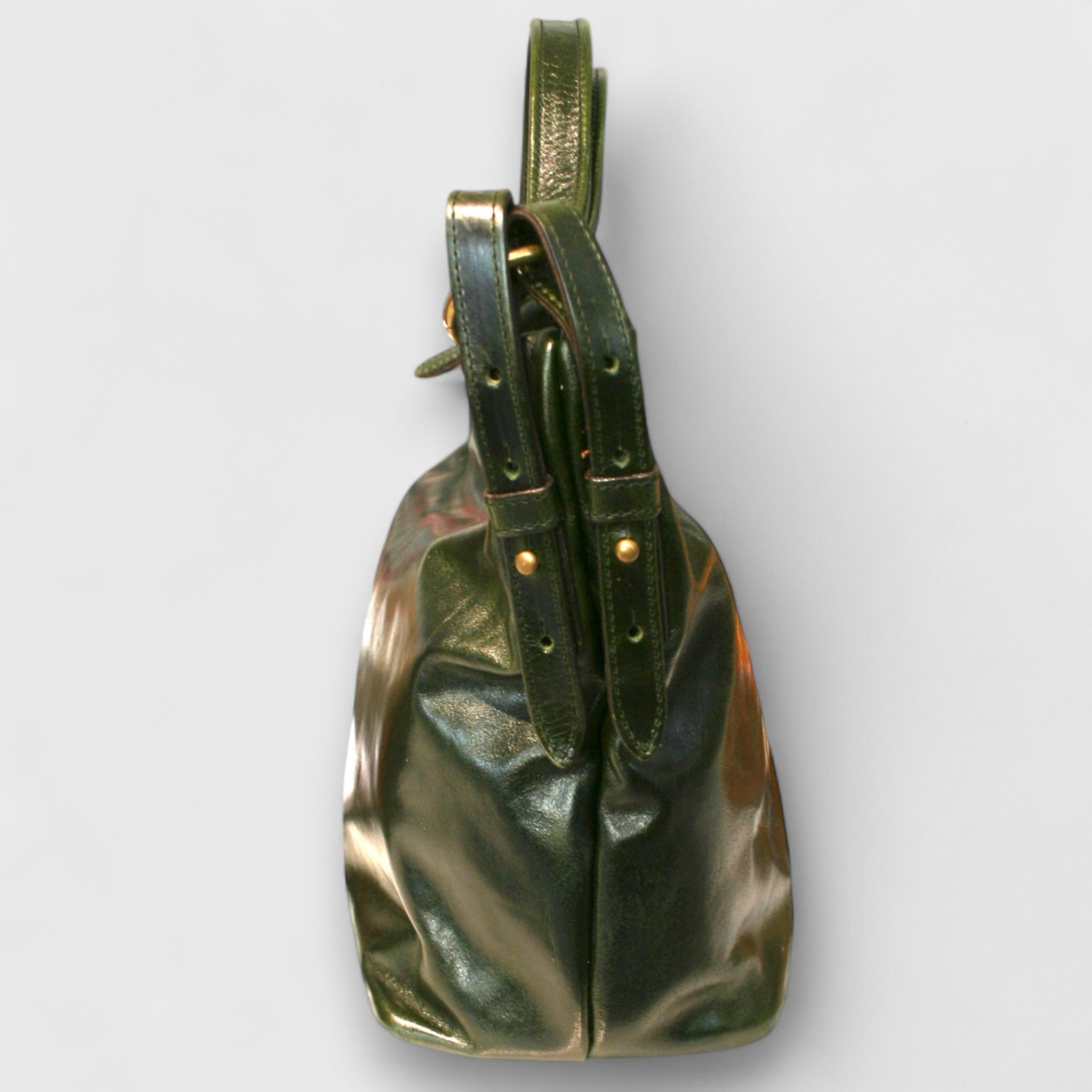 Pelletteria Pelle Nuda Milano, Artigianato Italiano, Vera Pelle, Negozio borse donna, Alessandra verde