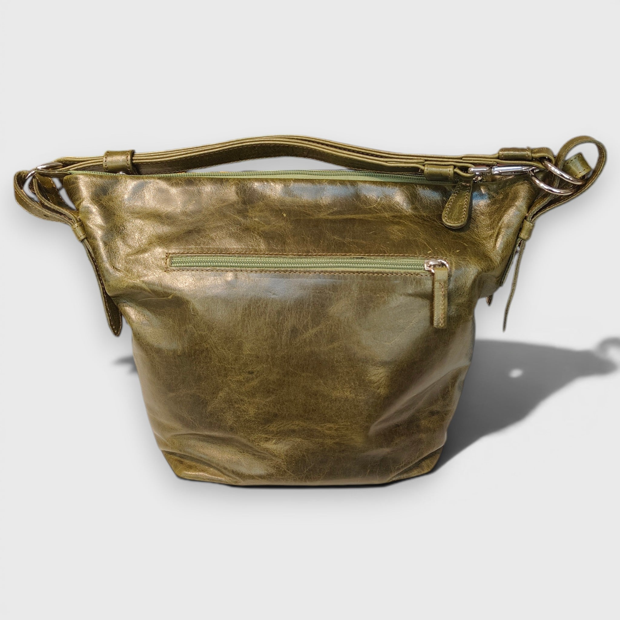Pelletteria Pelle Nuda Milano, Vera pelle italiana, Negozio borse donna, Alessandra verde