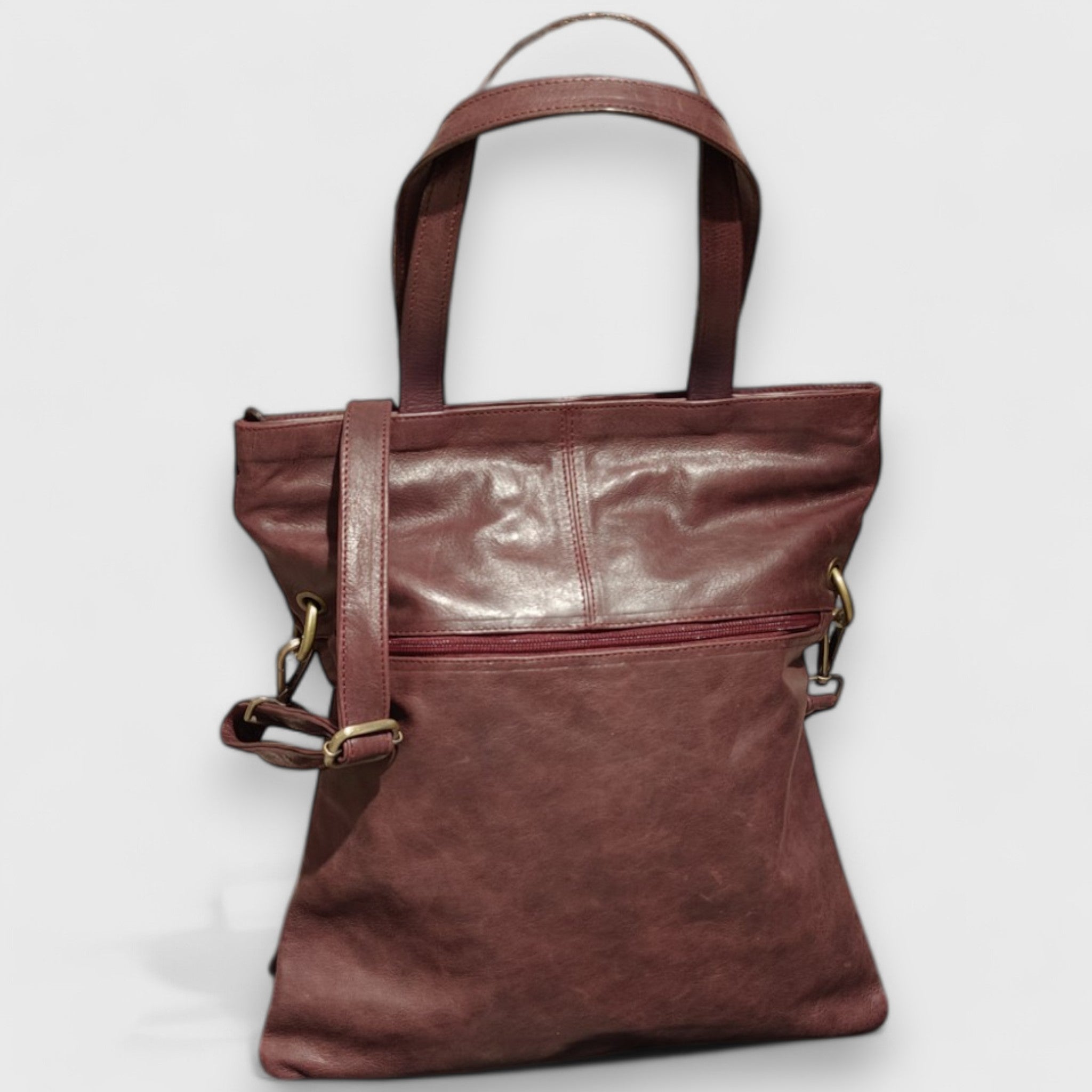 Pelletteria Pelle Nuda Milano, Artigianato Italiano, Vera pelle, Borsa donna, Alice bordeaux