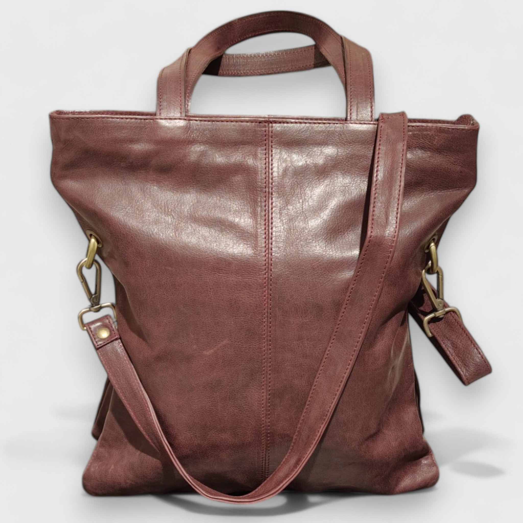 Pelletteria Pelle Nuda Milano, Artigianato Italiano, Vera pelle, Borsa donna, Alice bordeaux