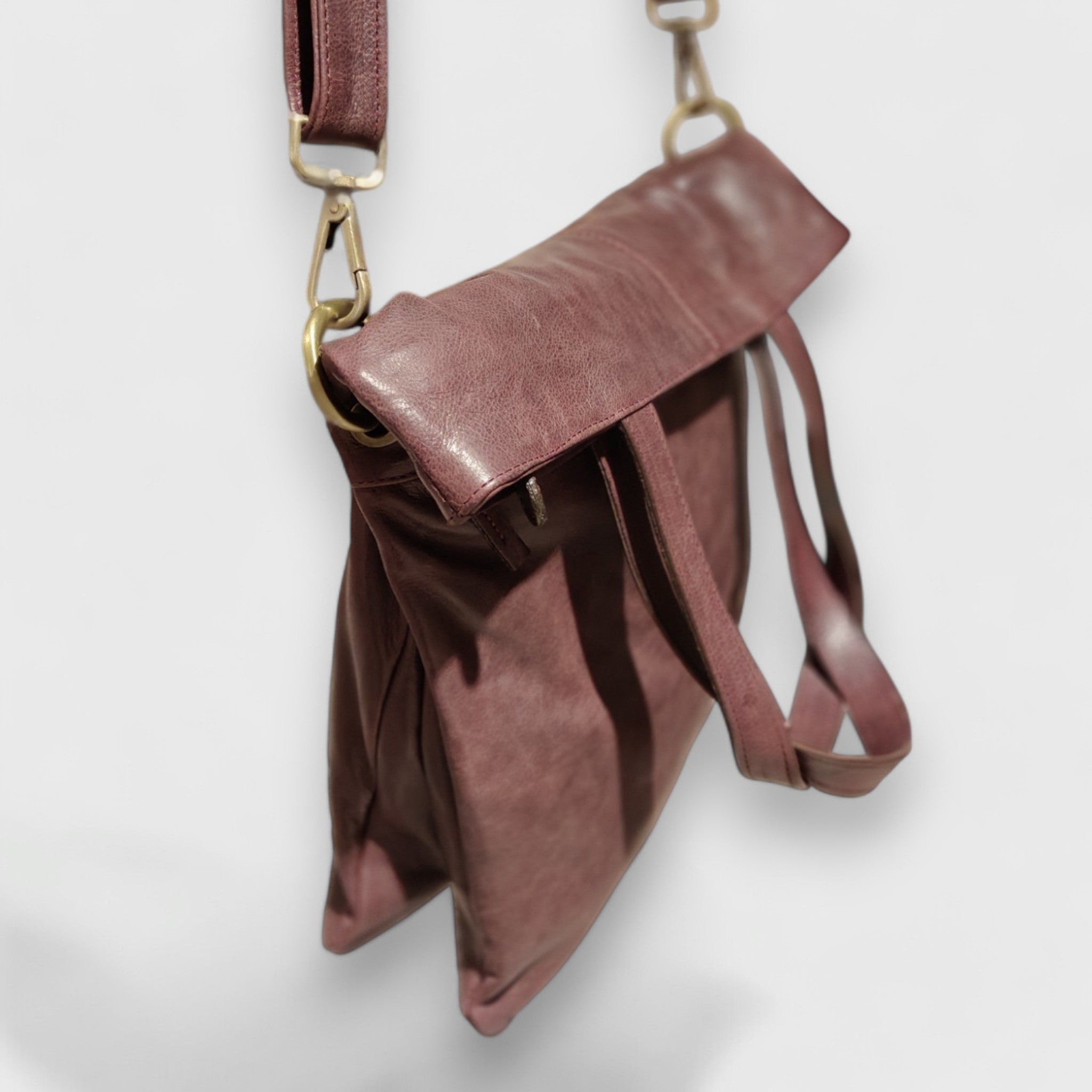 Pelletteria Pelle Nuda Milano, Artigianato Italiano, Vera pelle, Borsa donna, Alice bordeaux