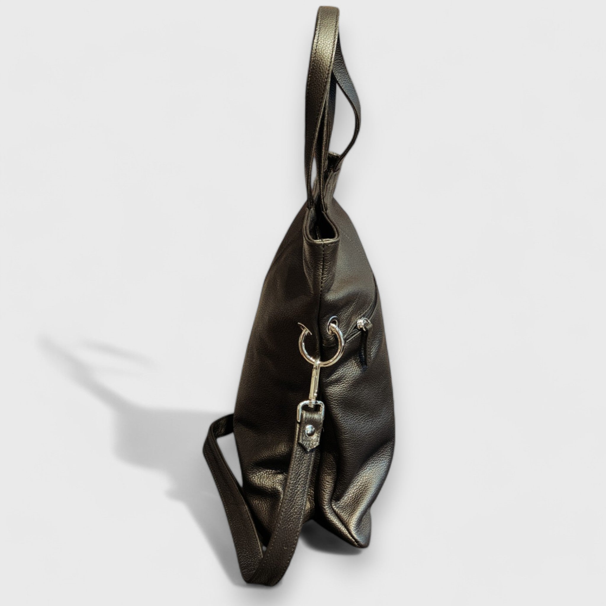 Pelletteria Pelle Nuda Milano, artigianato italiano, vera pelle, negozio borse donna, Alice nero