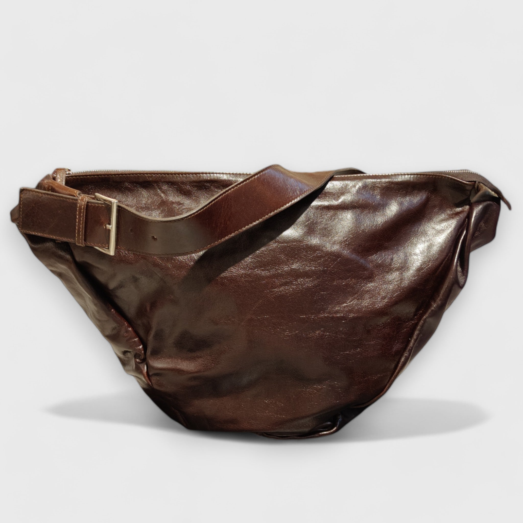 Pelletteria Pelle Nuda Milano, Artigianato Italiano, vera pelle, borsa donna, Amanda marrone