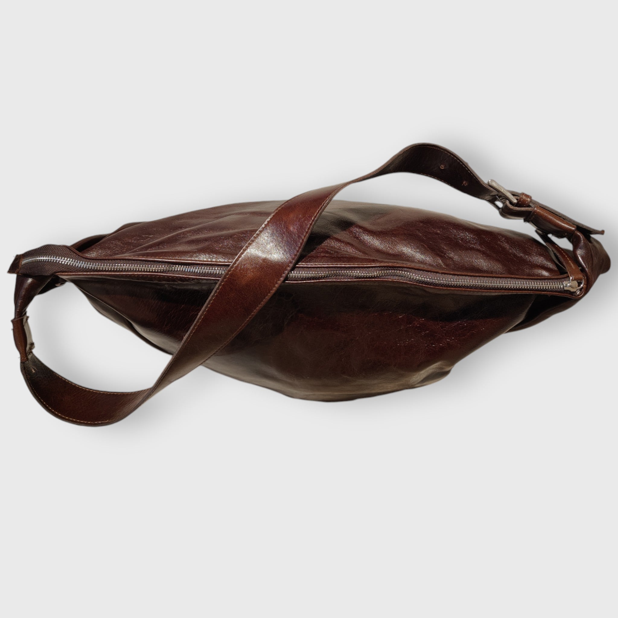 Pelletteria Pelle Nuda Milano, Artigianato Italiano, vera pelle, borsa donna, Amanda marrone