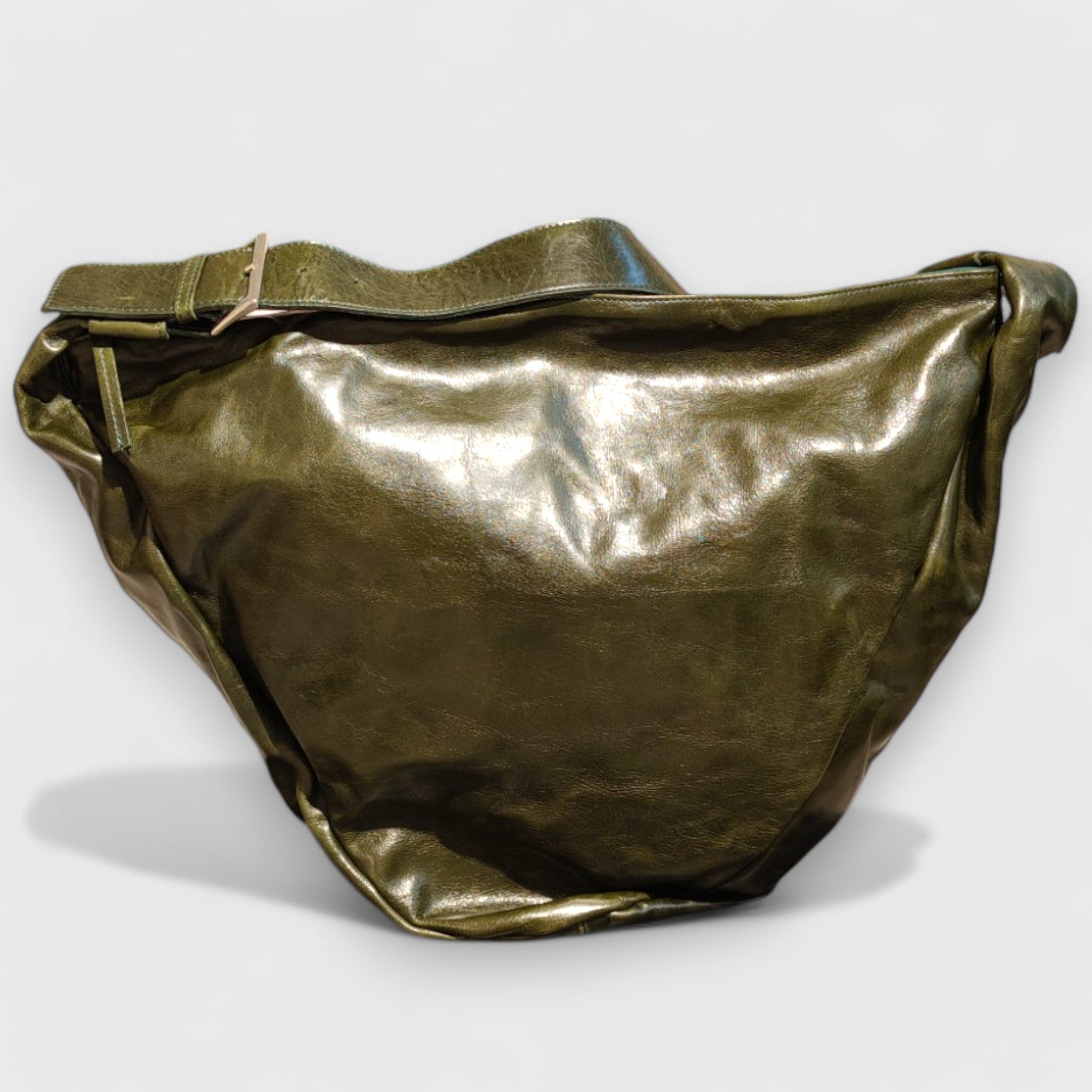 Pelletteria Pelle Nuda Milano, Artigianato italiano, vera pelle, borsa donna, Amanda verde