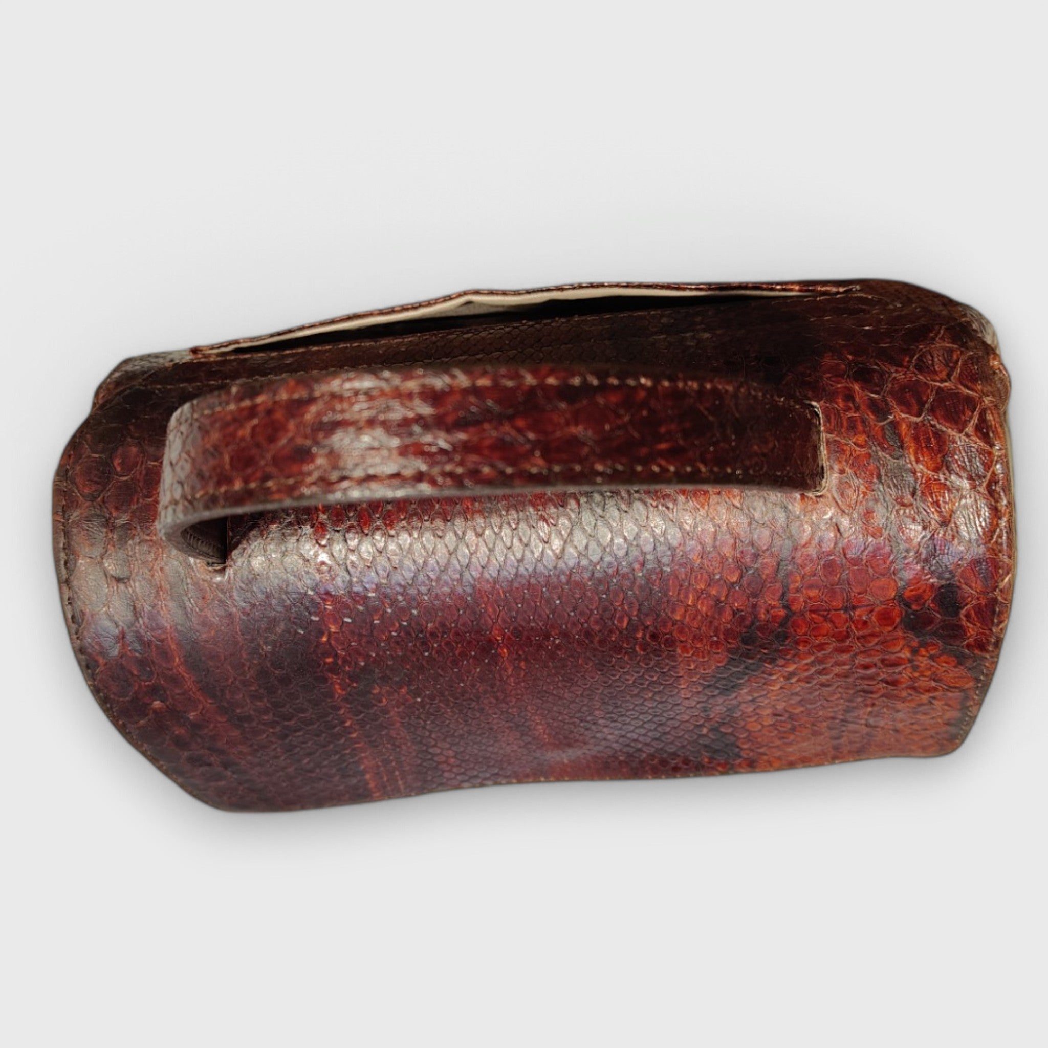 Pelletteria Pelle Nuda Milano, artigianato italiano, vera pelle, negozio borse donna, Amor pitone marrone