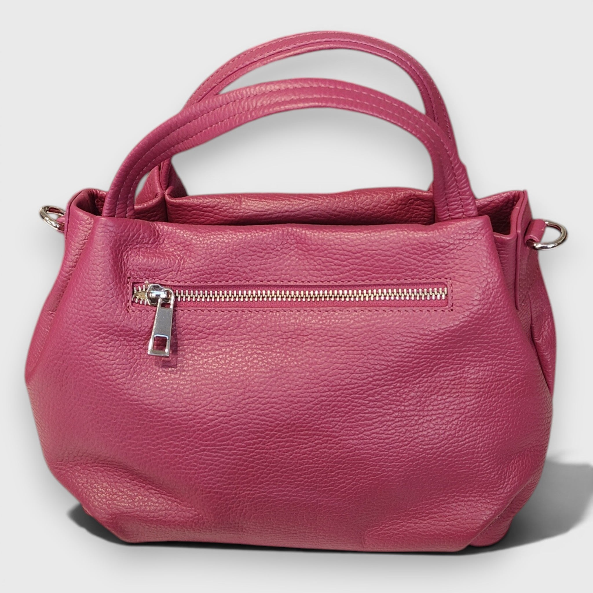 Pelletteria Pelle Nuda Milano, Vera pelle italiana, Negozio borse donna, Andrea fucsia