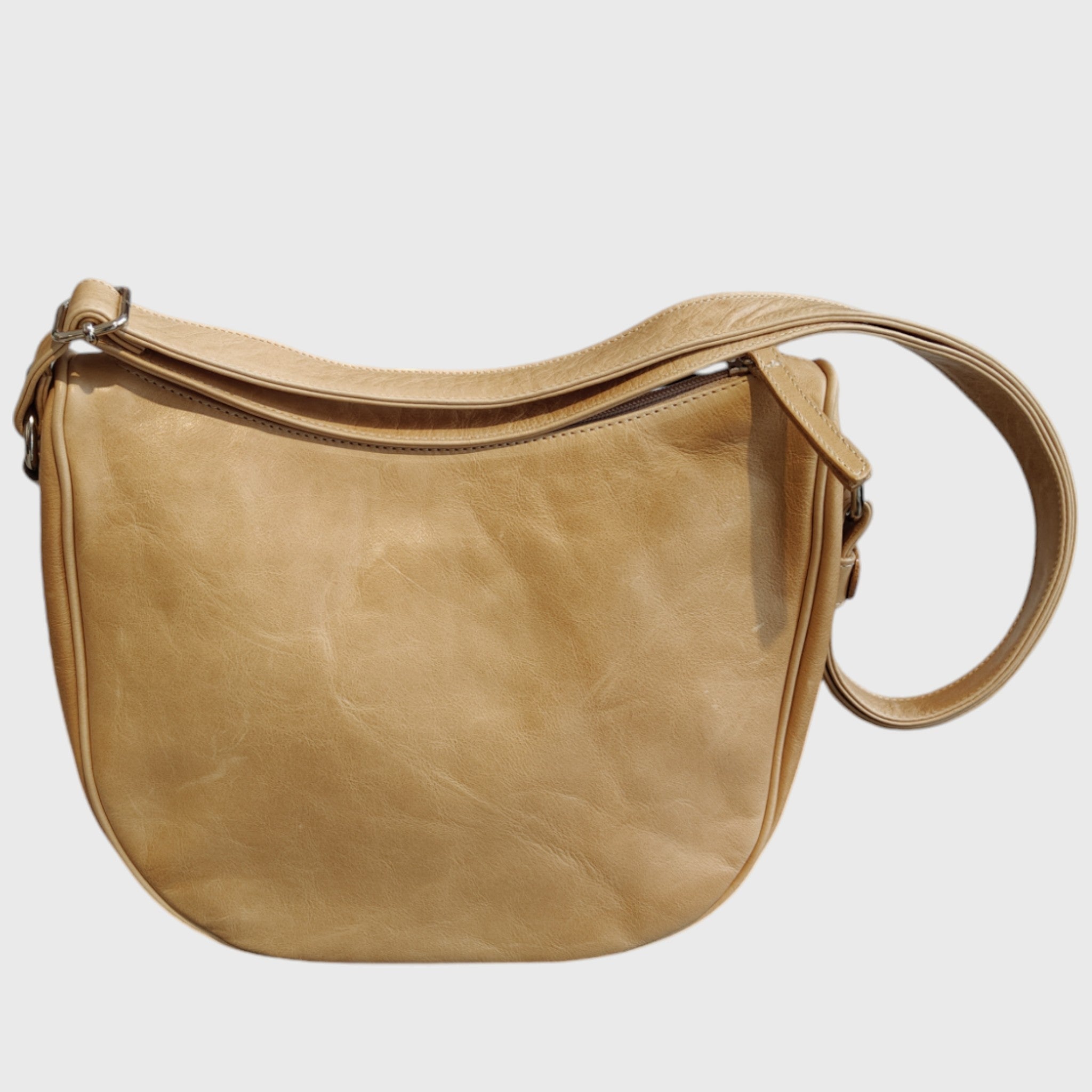 Pelletteria Pelle Nuda Milano, Artigianato italiano, Borsa donna, Vera pelle, Aurora marrone