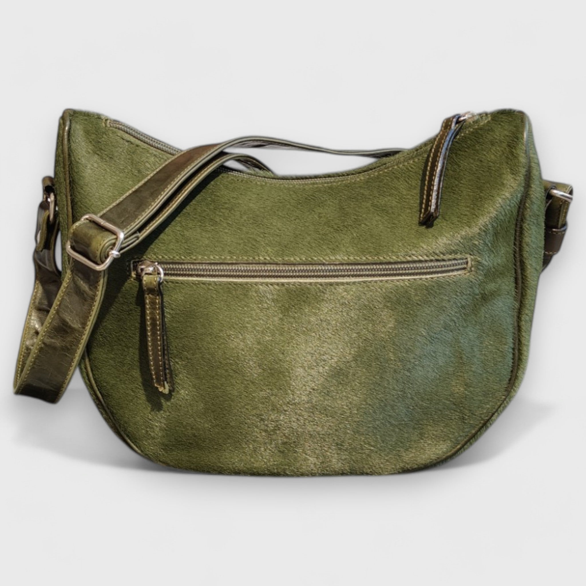 Pelletteria Pelle Nuda Milano, Artigianato Italiano, Vera pelle, Borsa donna, Veronica verde cavallino