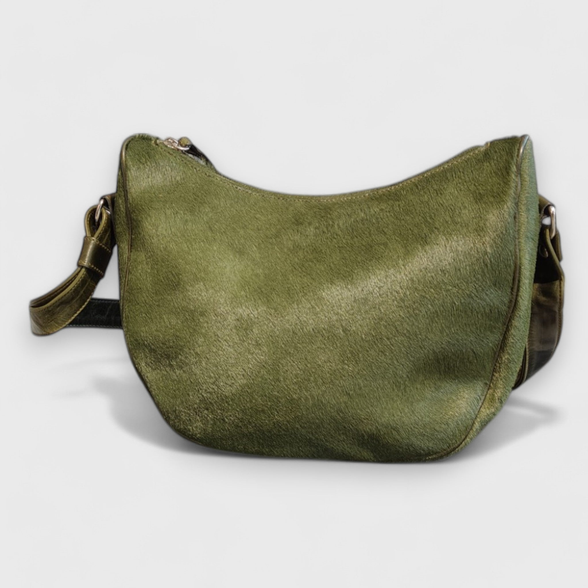 Pelletteria Pelle Nuda Milano, Artigianato Italiano, Vera pelle, Borsa donna, Veronica verde cavallino