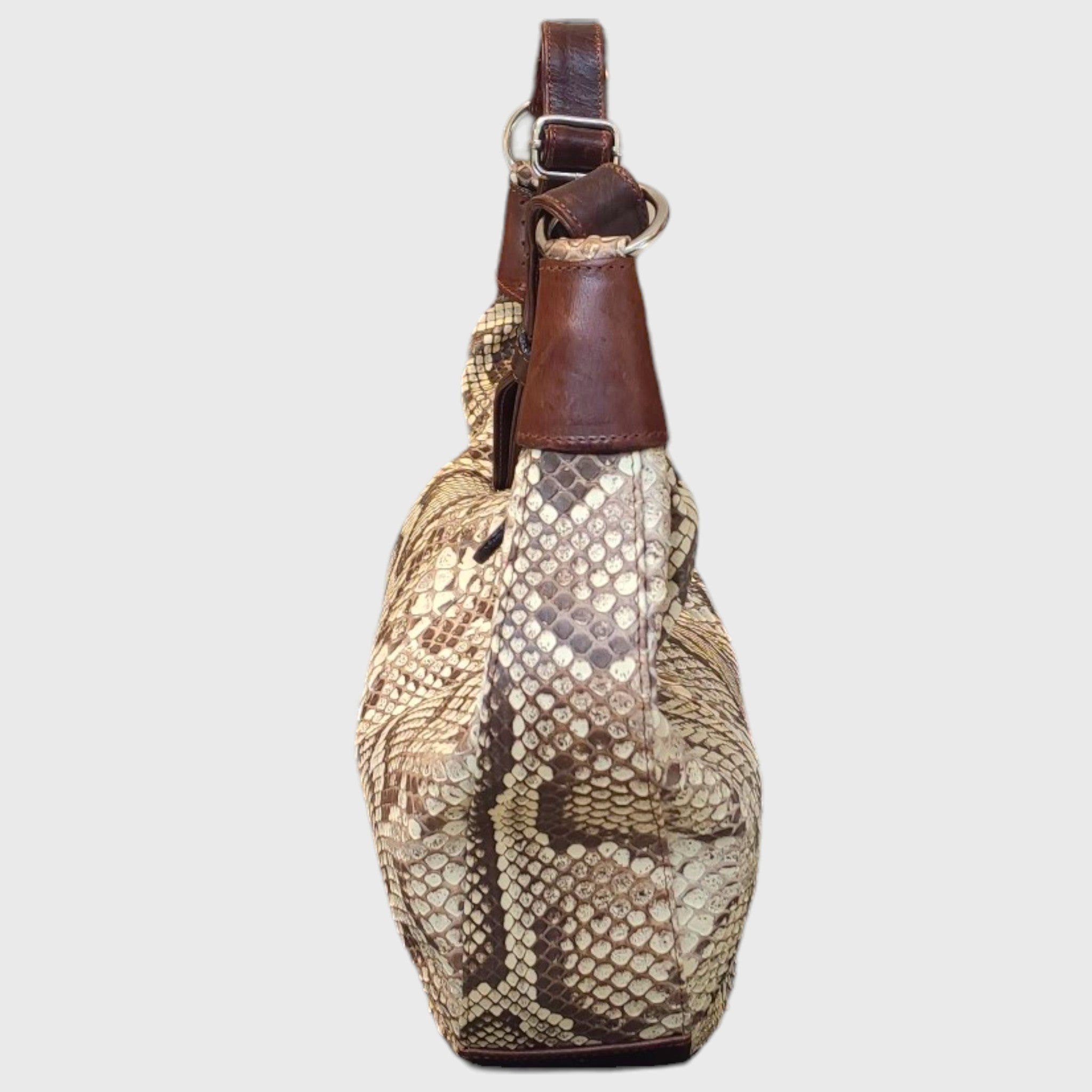 Pelletteria Pelle Nuda Milano, Artigianato italiano, vera pelle, borsa donna, Banana in pitone