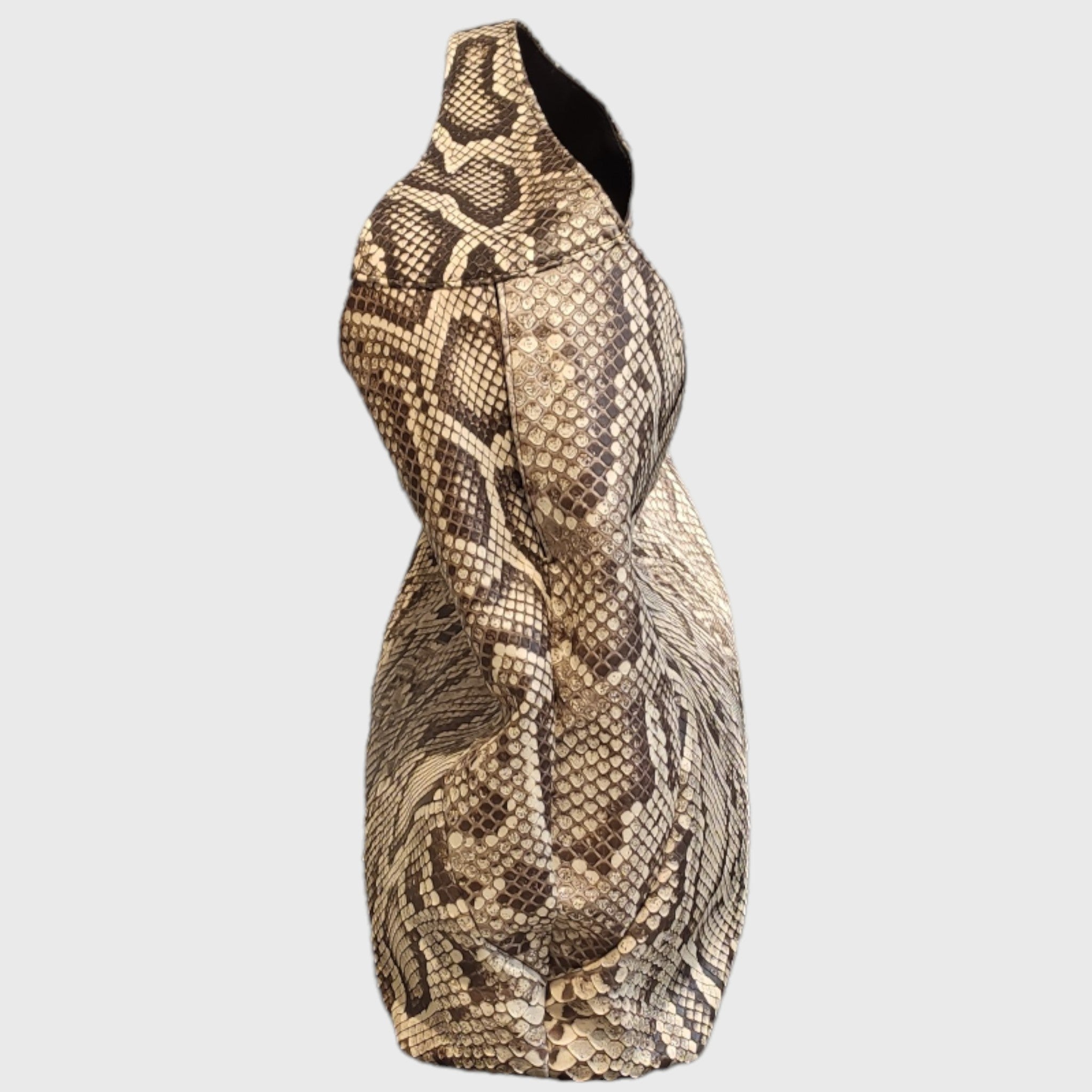Pelletteria Pelle Nuda Milano, Artigianato italiano, Barchetta in pitone, borsa donna, vera pelle