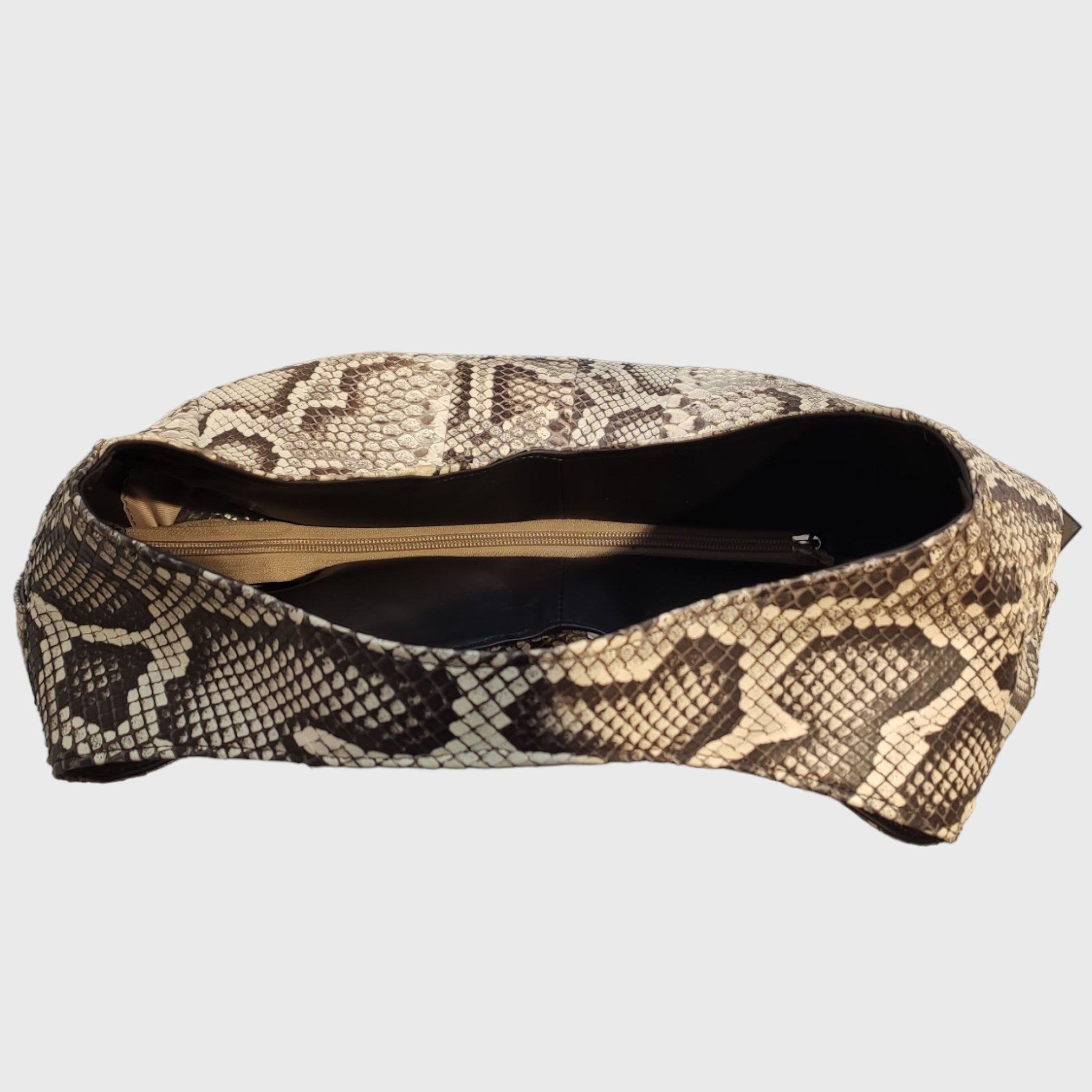 Pelletteria Pelle Nuda Milano, Artigianato italiano, Barchetta in pitone, borsa donna, vera pelle