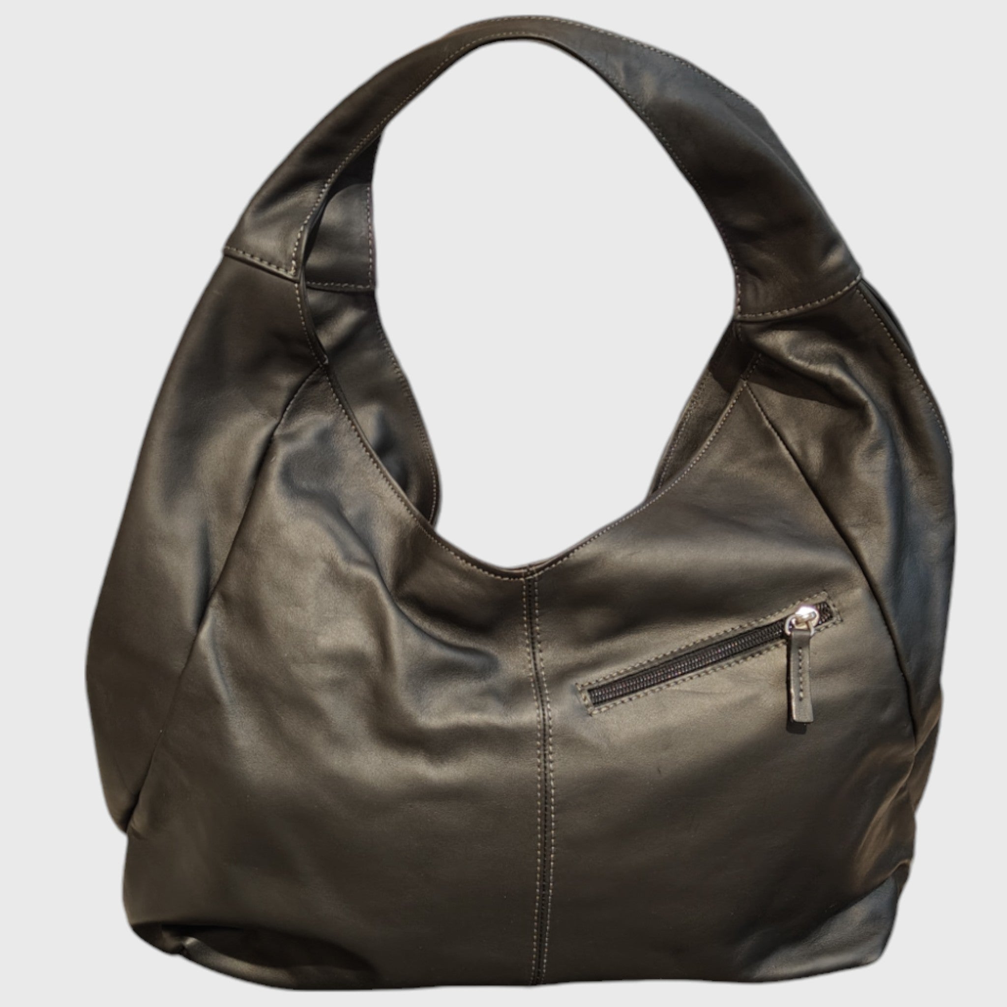 Pelletteria Pelle Nuda Milano, Artigianato Italiano, Vera pelle, Borsa donna, Barchetta nero