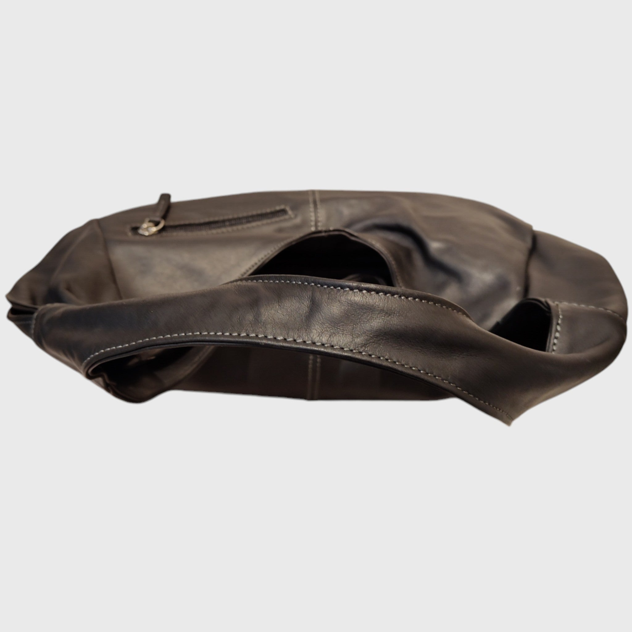 Pelletteria Pelle Nuda Milano, Artigianato Italiano, Vera pelle, Borsa donna, Barchetta nero