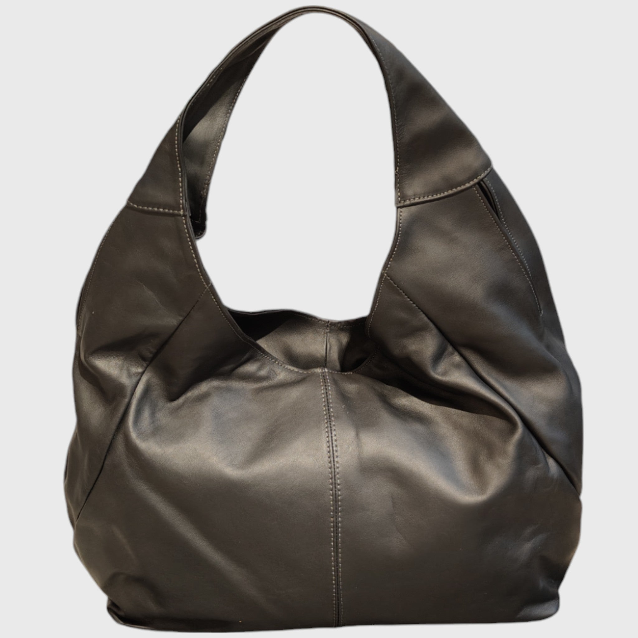 Pelletteria Pelle Nuda Milano, Artigianato Italiano, Vera pelle, Borsa donna, Barchetta nero