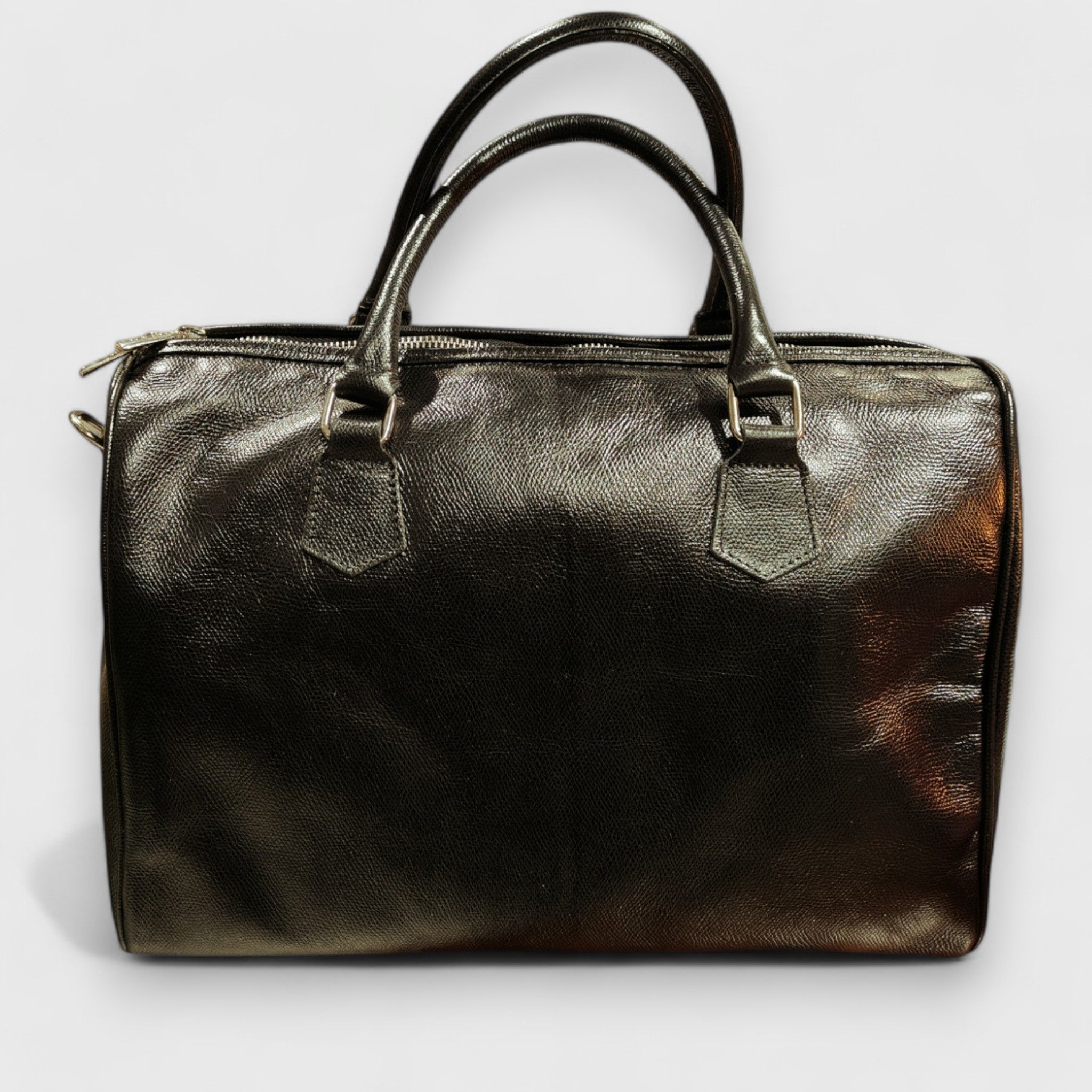 Pelletteria Pelle Nuda Milano, Artigianato italiano, vera pelle, borsa donna, Baule grande nero