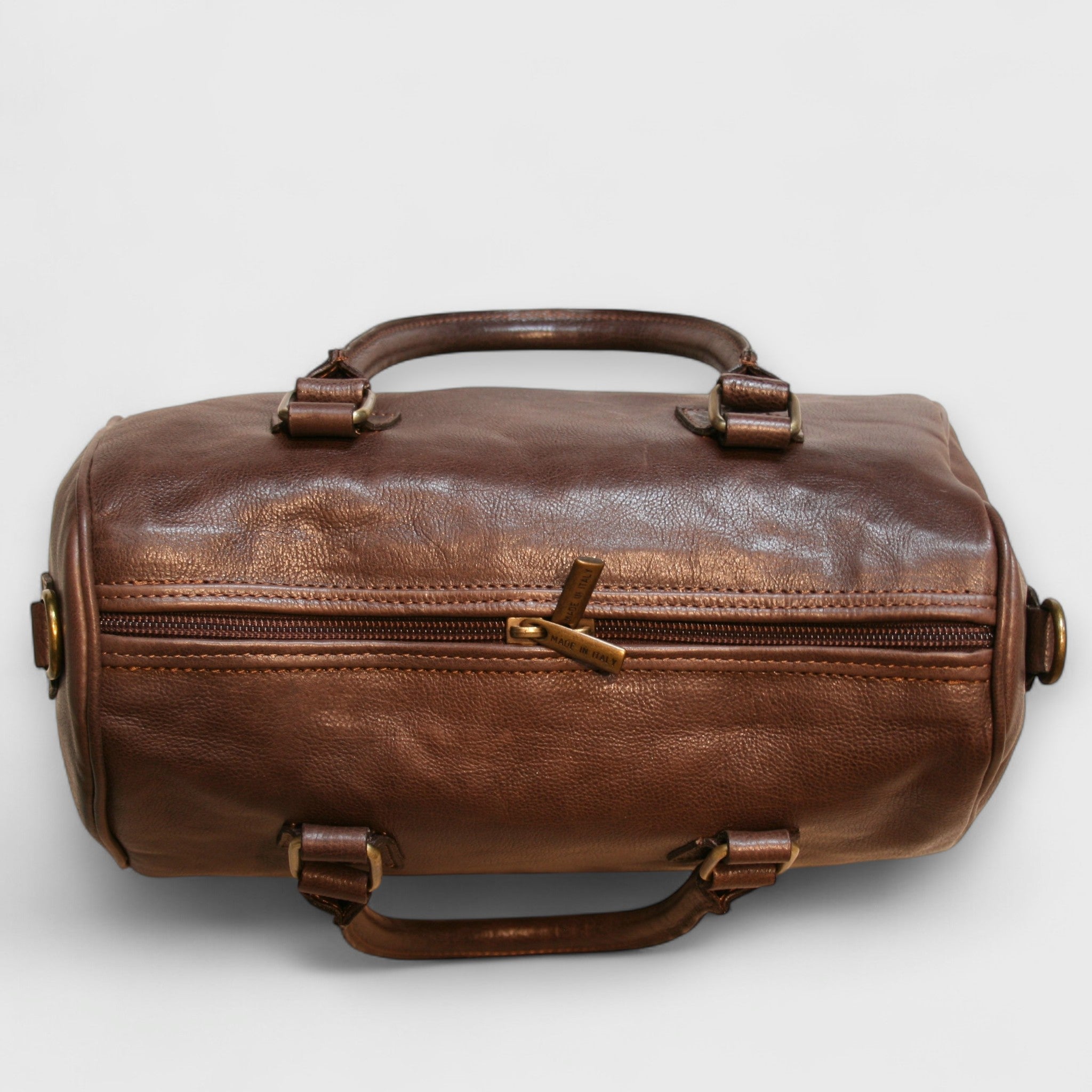 Pelletteria Pelle Nuda Milano, Artigianato Italiano, Vera pelle, Negozio borse donna, Baule medio marrone