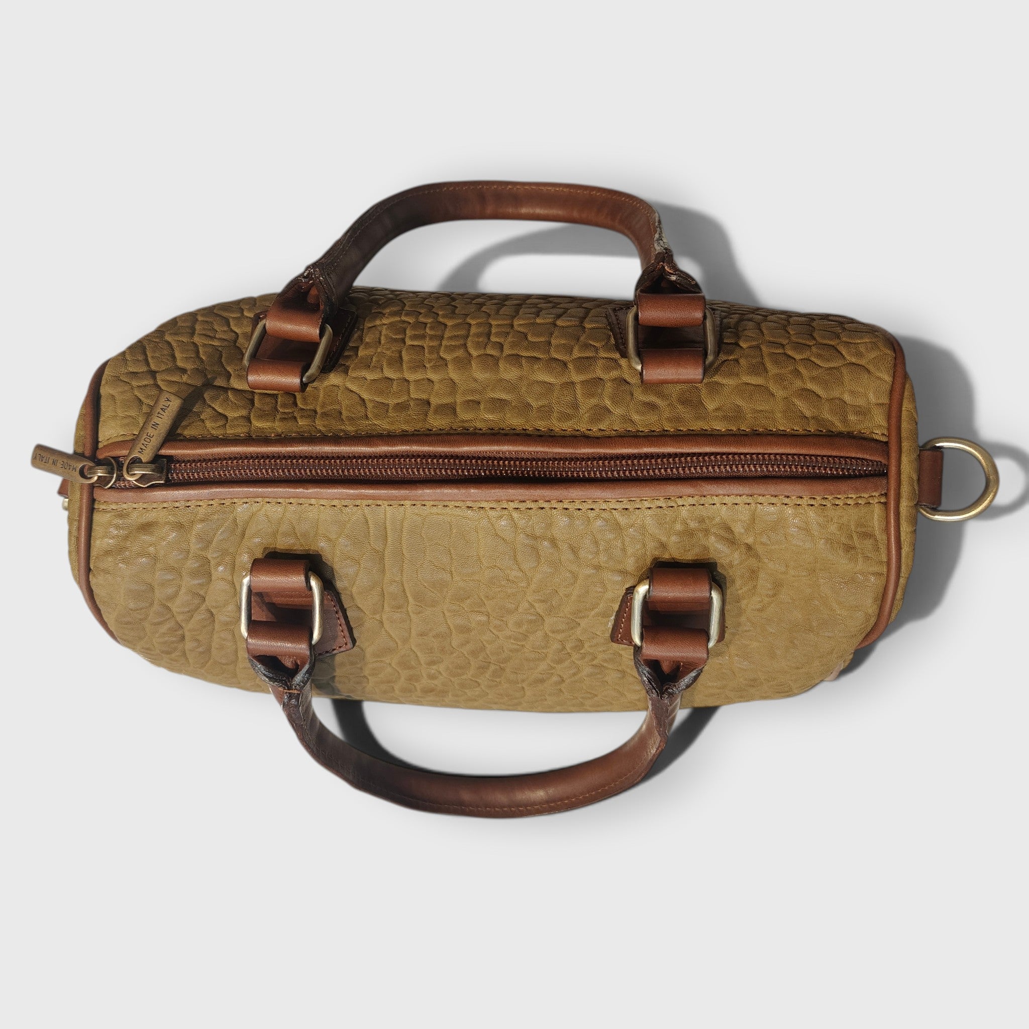 Pelletteria Pelle Nuda Milano, Vera pelle italiana, Negozio borse donna, Baule medio verde