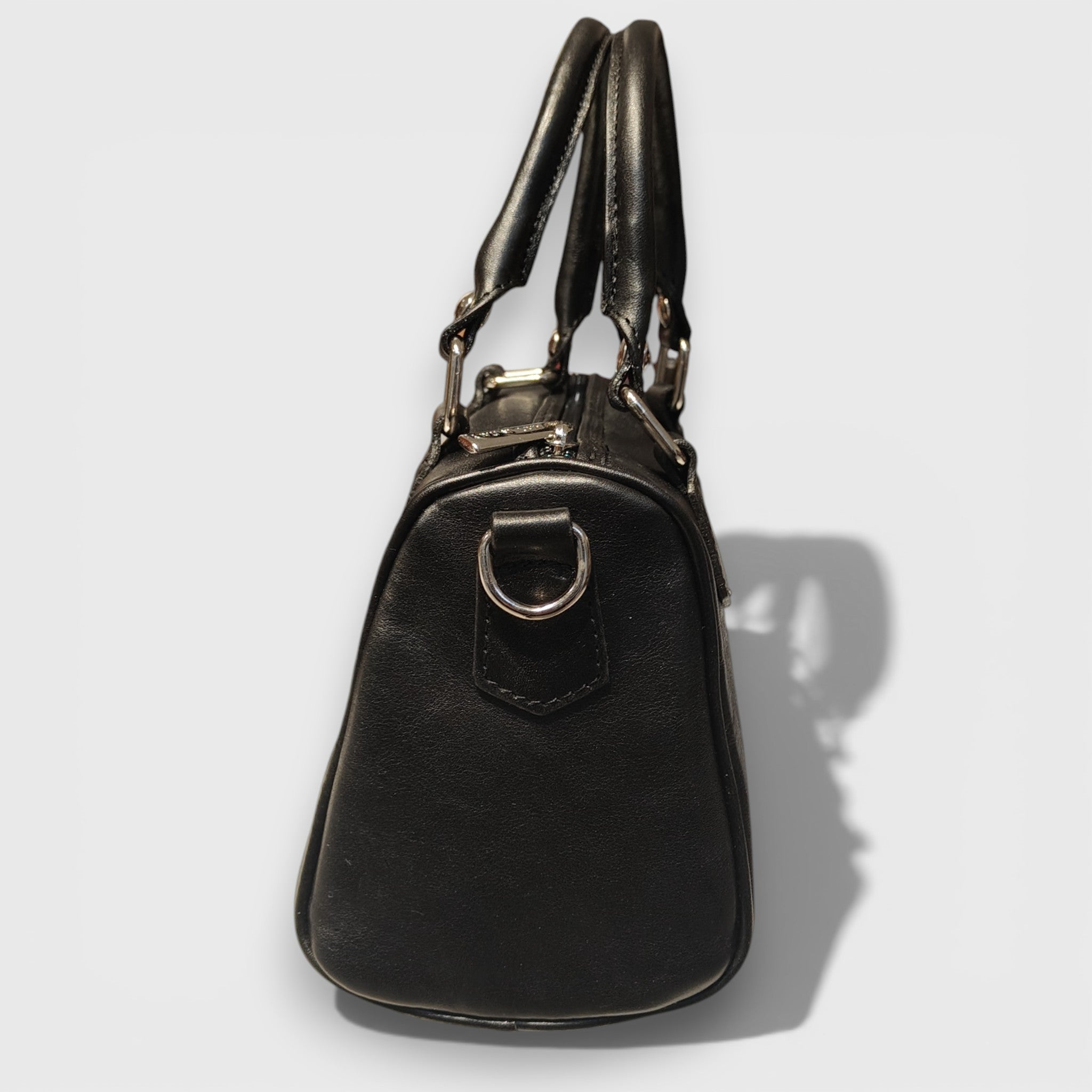 Pelletteria Pelle Nuda Milano, Artigianato Italiano, Vera pelle, Negozio borse donna, Bauletto Mini nero