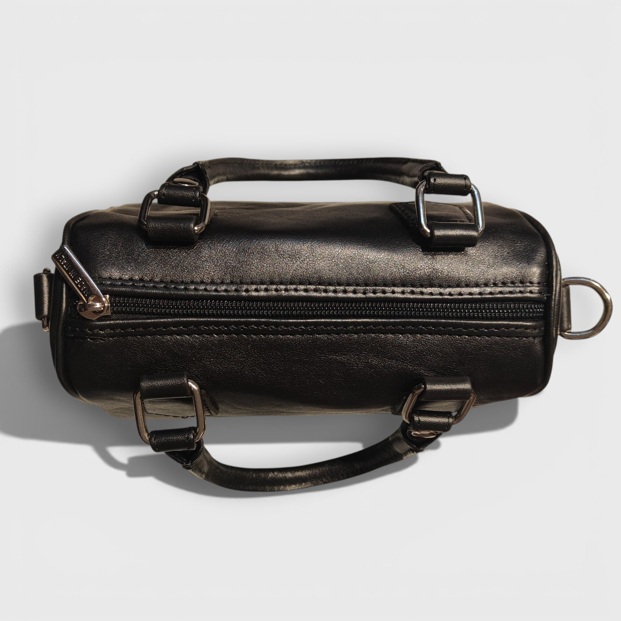 Pelletteria Pelle Nuda Milano, Artigianato Italiano, Vera pelle, Negozio borse donna, Bauletto Mini nero