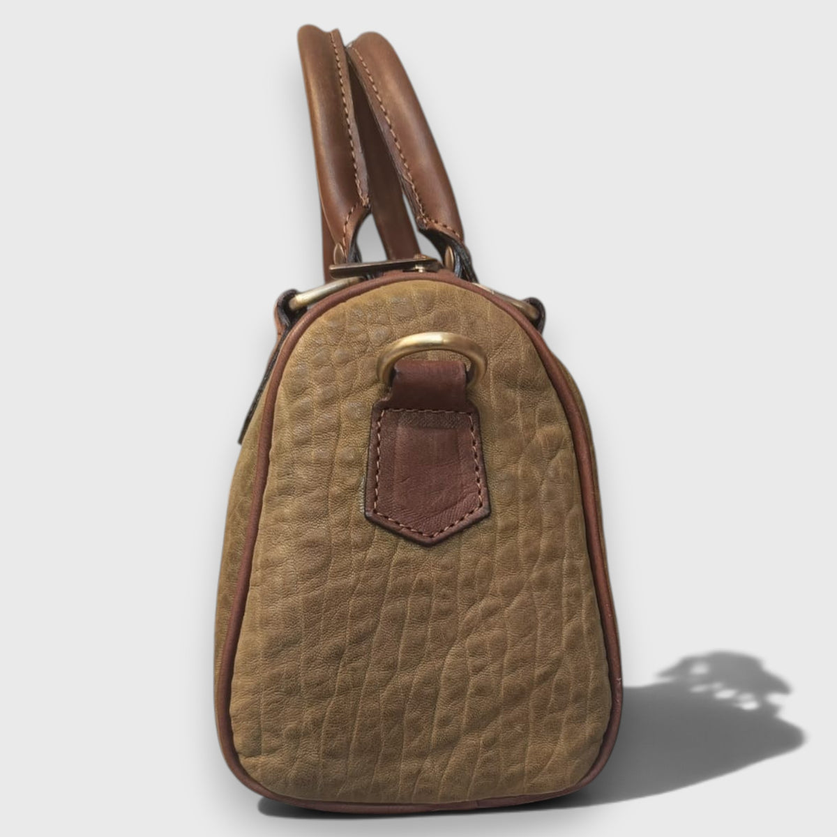 Pelletteria Pelle Nuda Milano, Vera pelle Italiana, Negozio borse donna, Bauletto mini verde muschio
