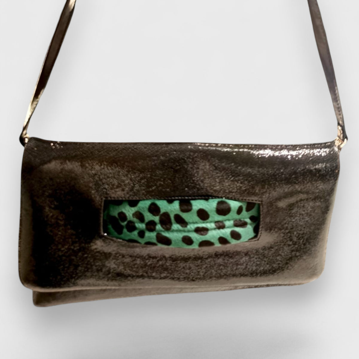 Pelletteria Pelle Nuda Milano, Vera Pelle Italiana, Negozio borse donna, Bea nero verde
