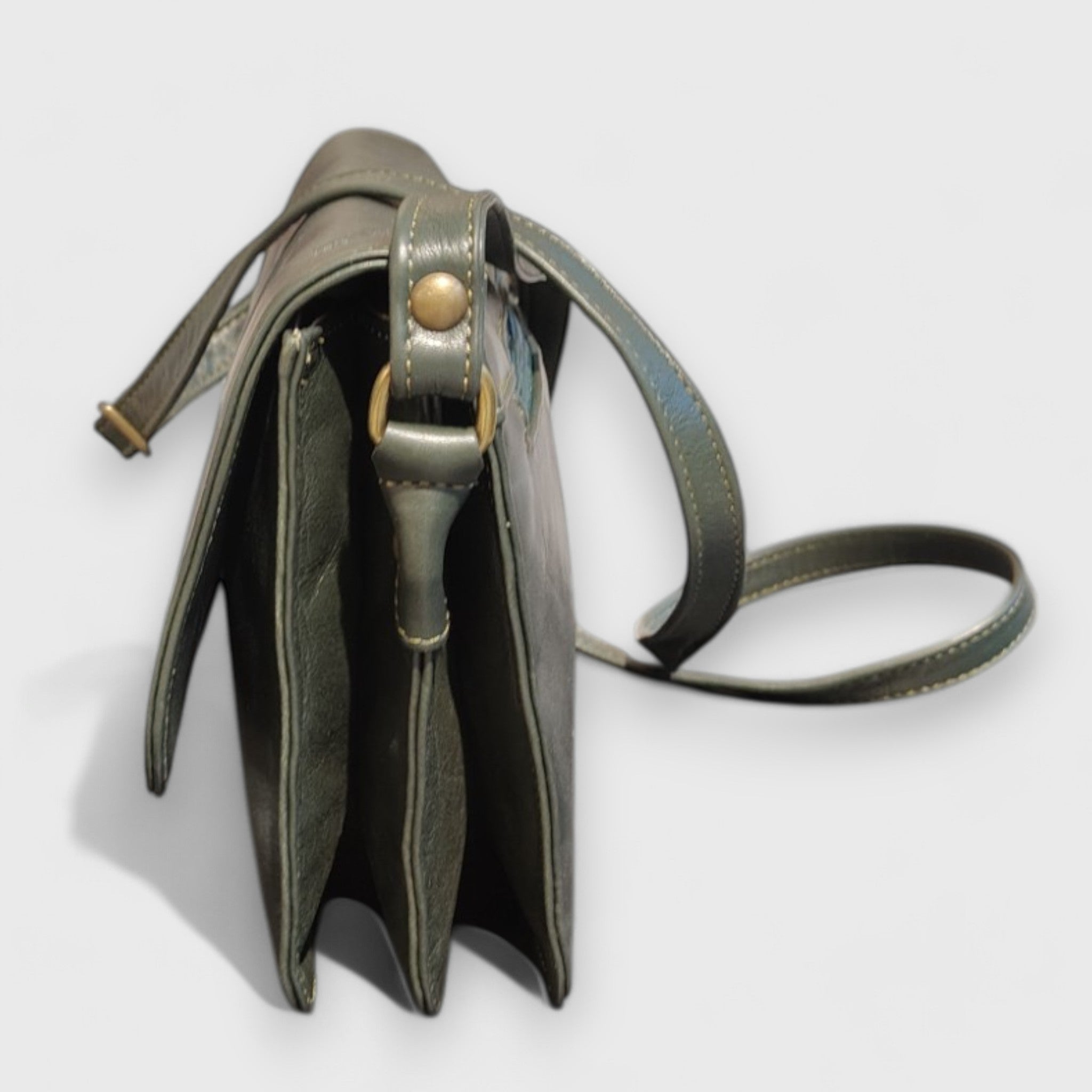 Pelletteria Pelle Nuda Milano, Artigianato italiano, vera pelle, Borsa donna, Tracolla, Big Tre soffietti