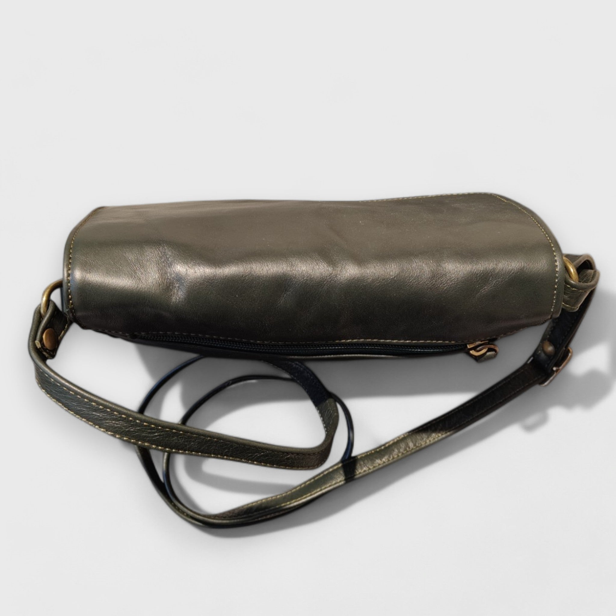 Pelletteria Pelle Nuda Milano, Artigianato italiano, vera pelle, Borsa donna, Tracolla, Big Tre soffietti