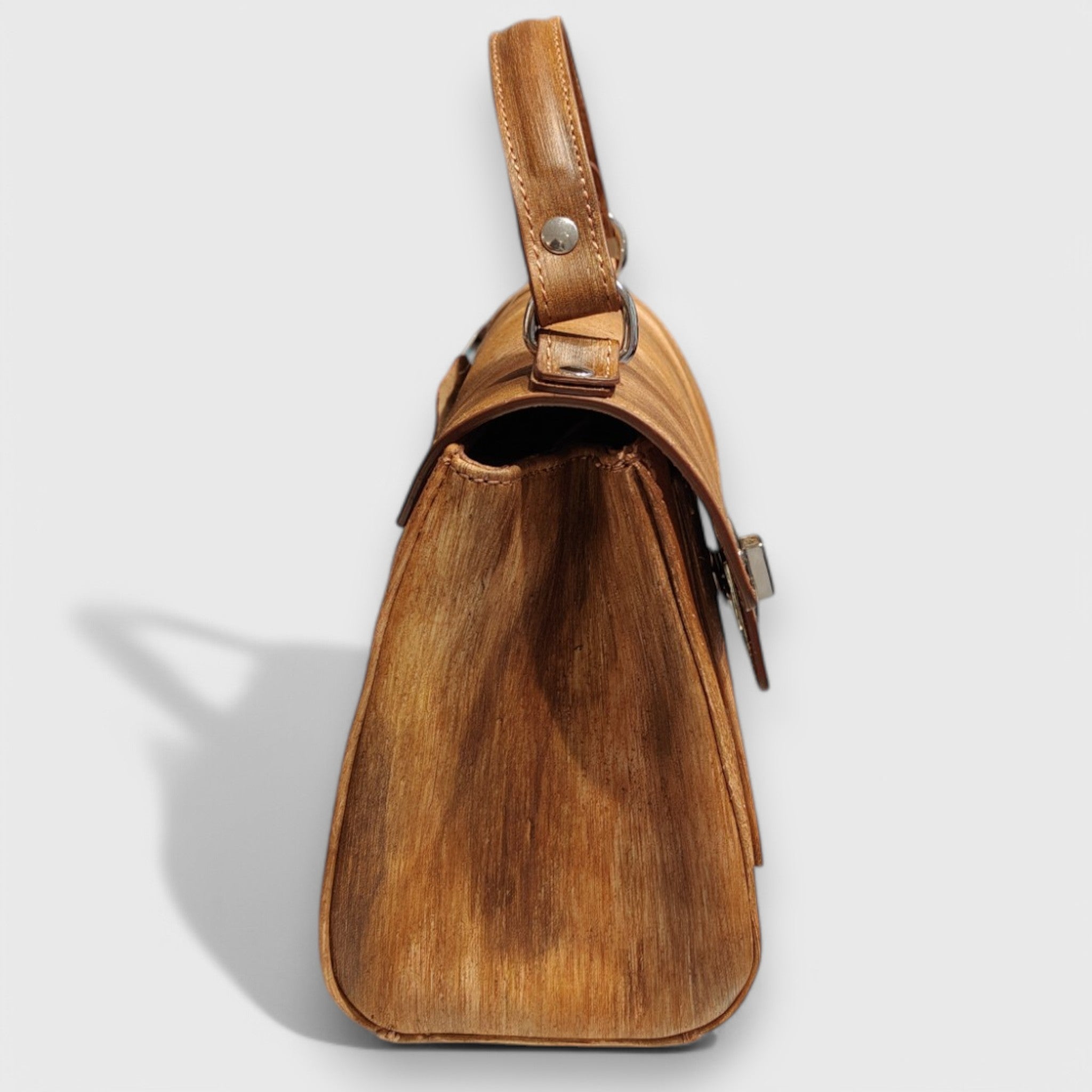 Pelletteria Pelle Nuda Milano, Borsa in pelle, negozio borse donna, Vera pelle, Bomboniera Alda marrone