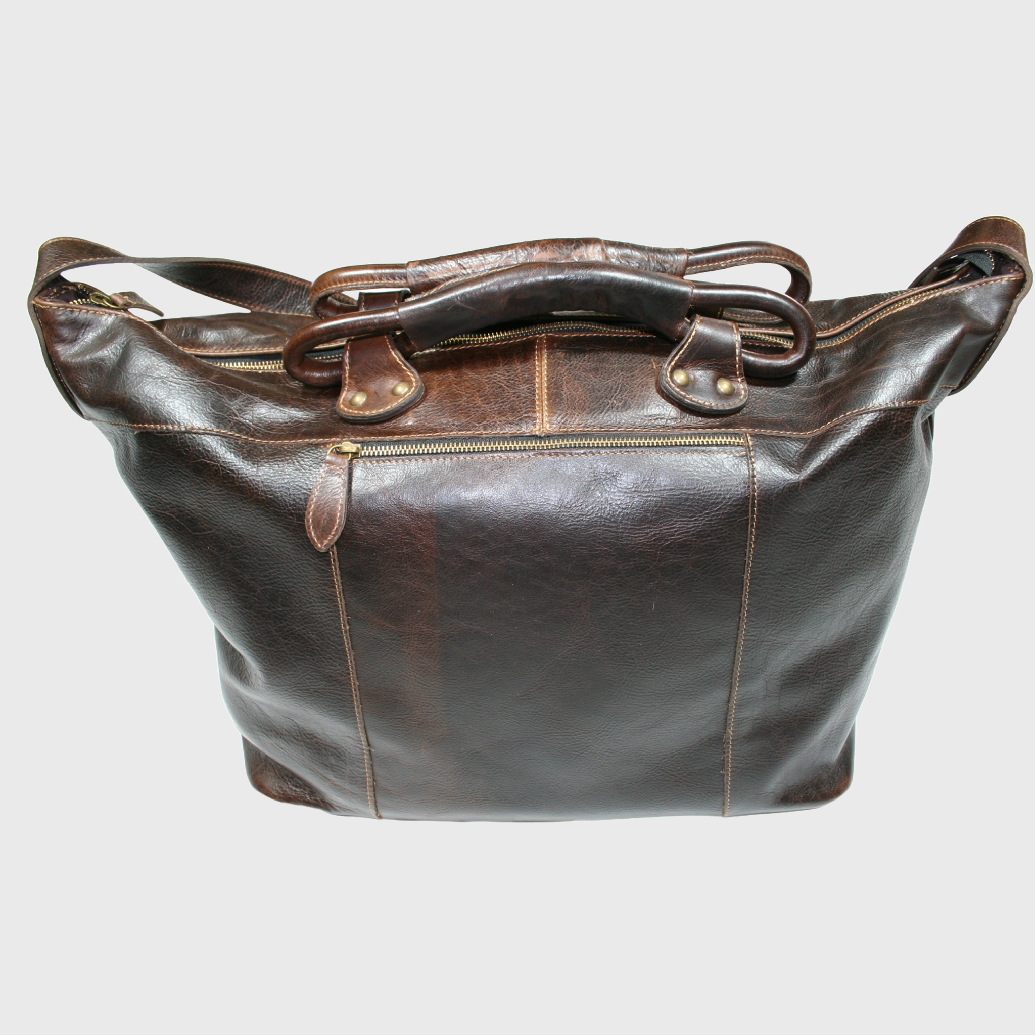 Borsa Viaggio, borsa in pelle, vera pelle, V2 testa di moro, artigianato italiano, Pelle Nuda