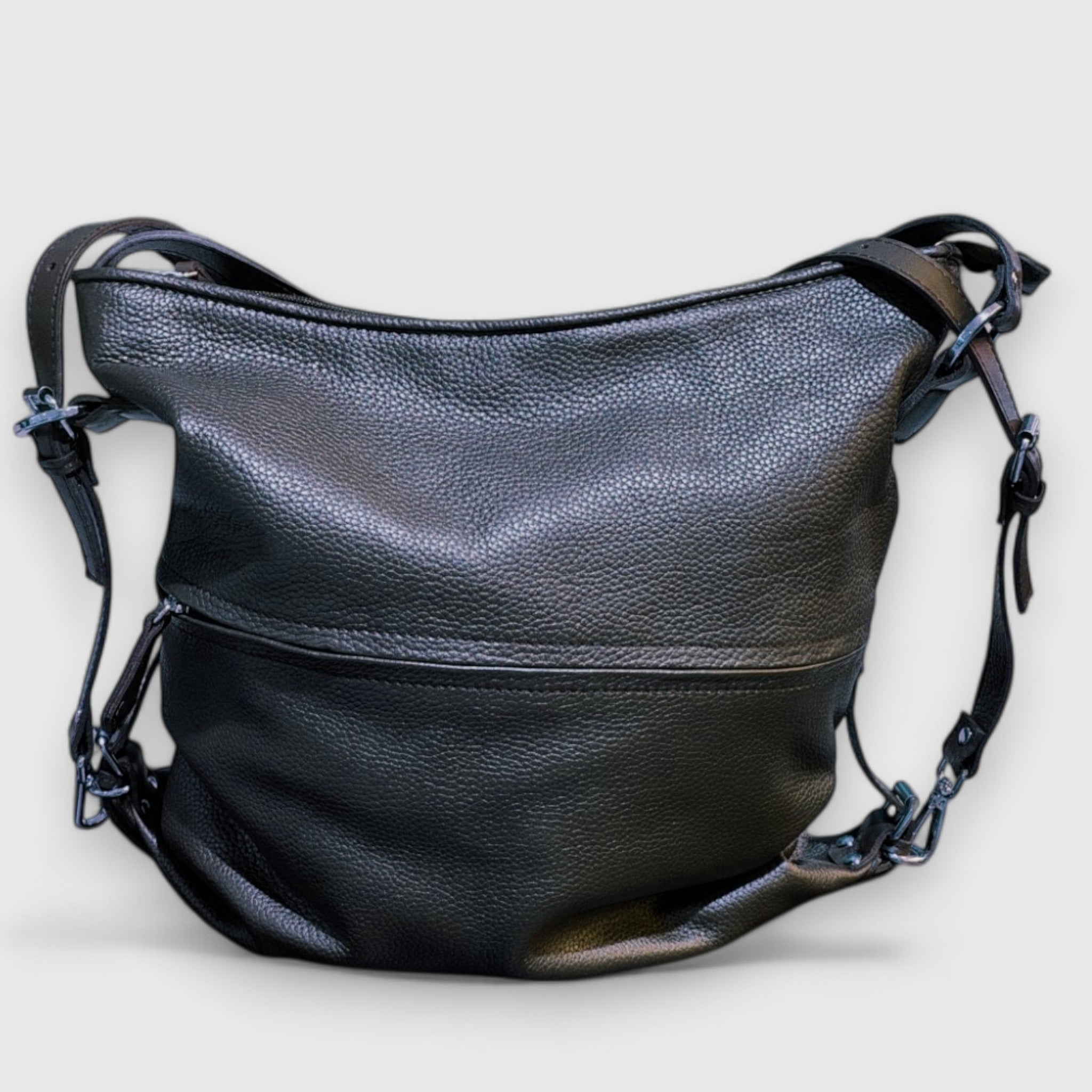 BORSA ZAINO in pelle colore blu