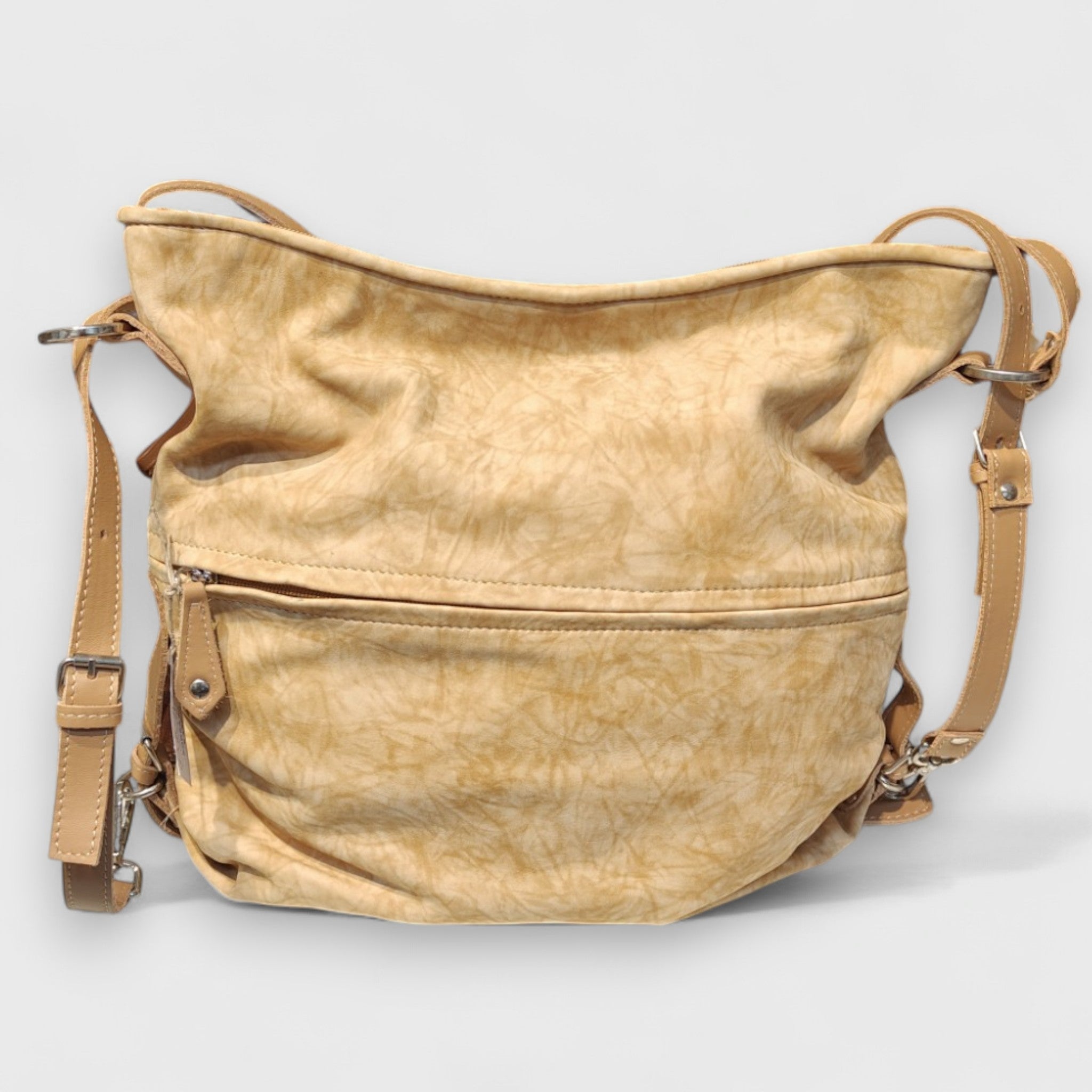 Pelletteria Pelle Nuda Milano, Artigianato Italiano, Vera pelle, Borse donna, Borsa zaino giallo