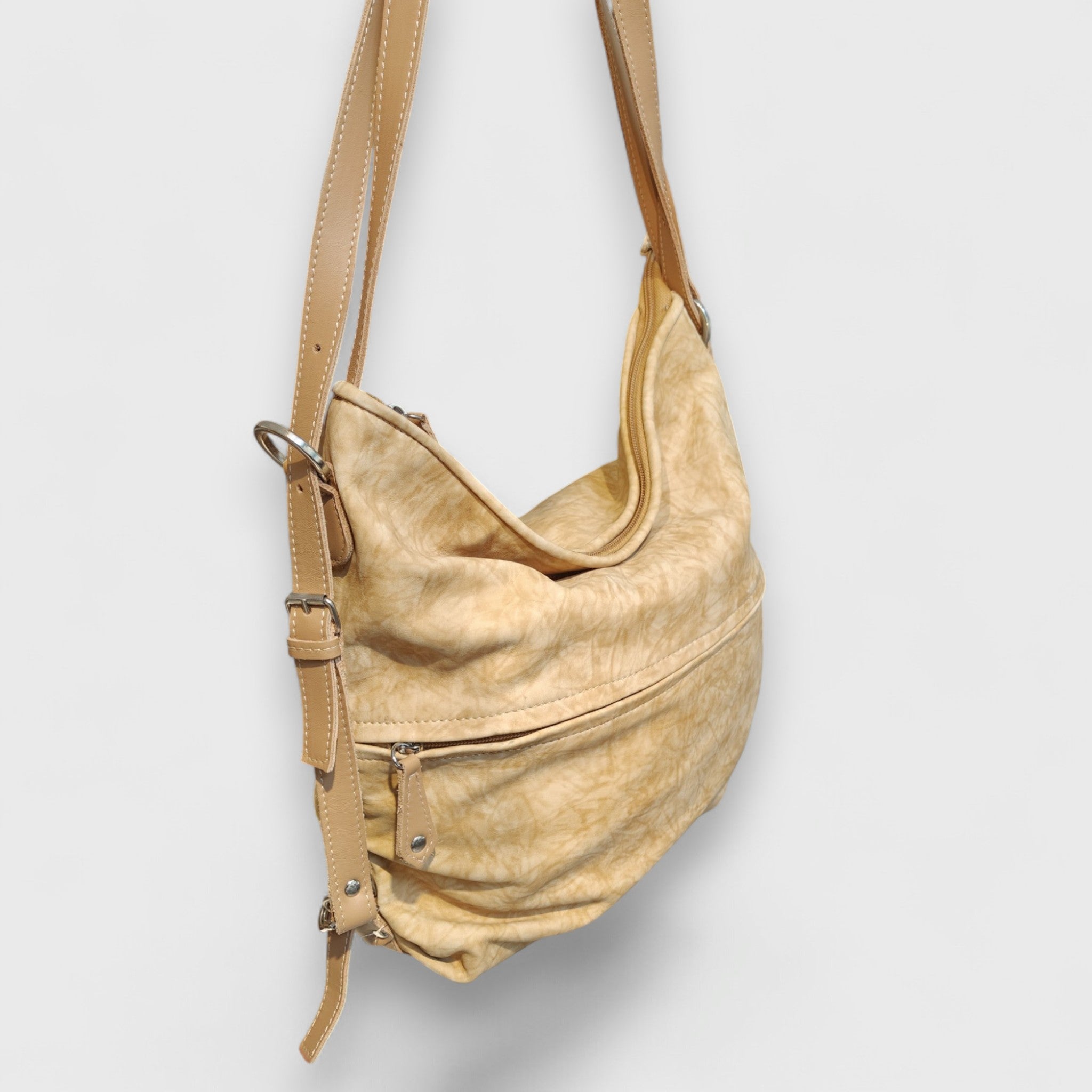 Pelletteria Pelle Nuda Milano, Artigianato Italiano, Vera pelle, Borse donna, Borsa zaino giallo
