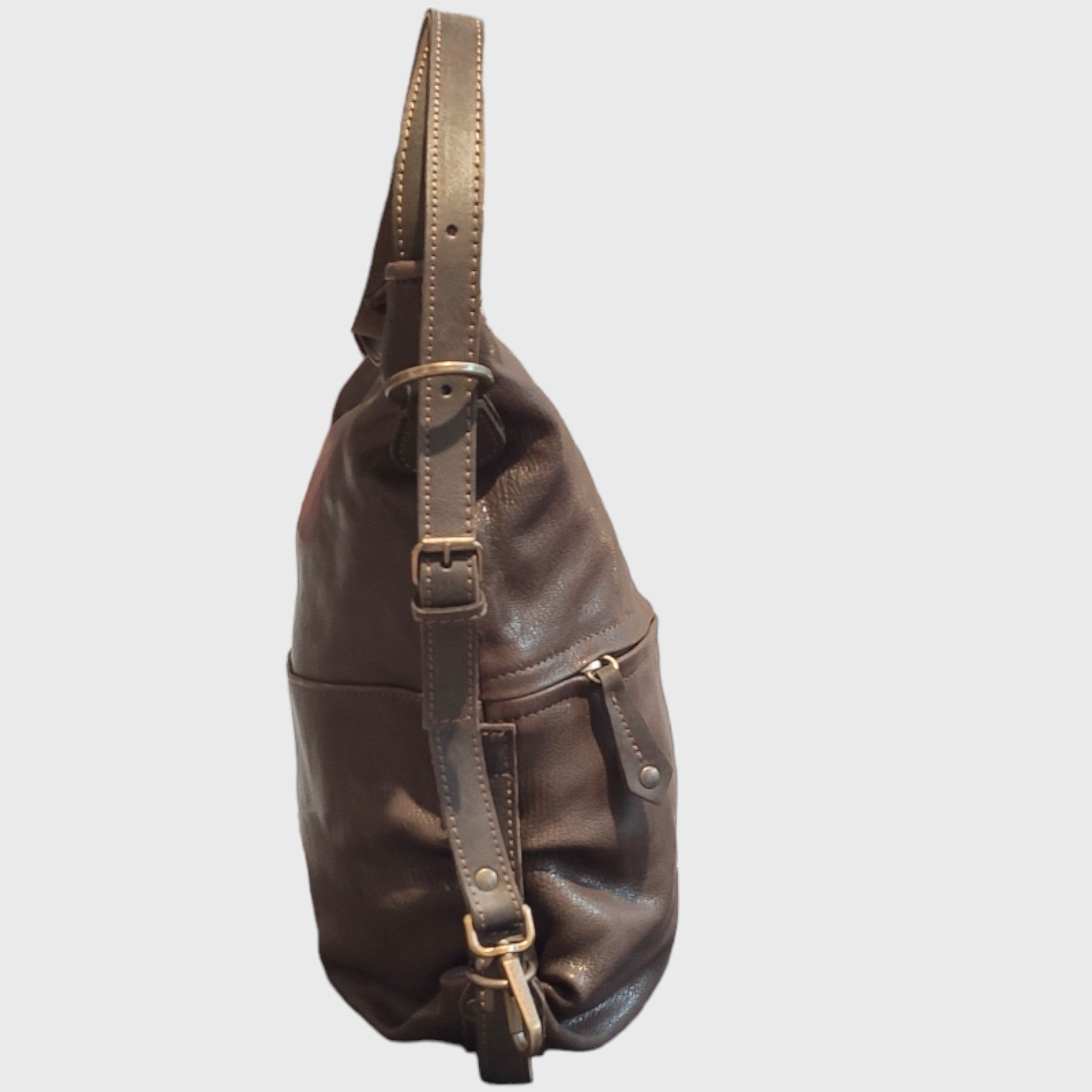 Pelletteria Pelle Nuda Milano, Artigianato italiano, Vera pelle, Borsa donna, Borsa Zaino marrone