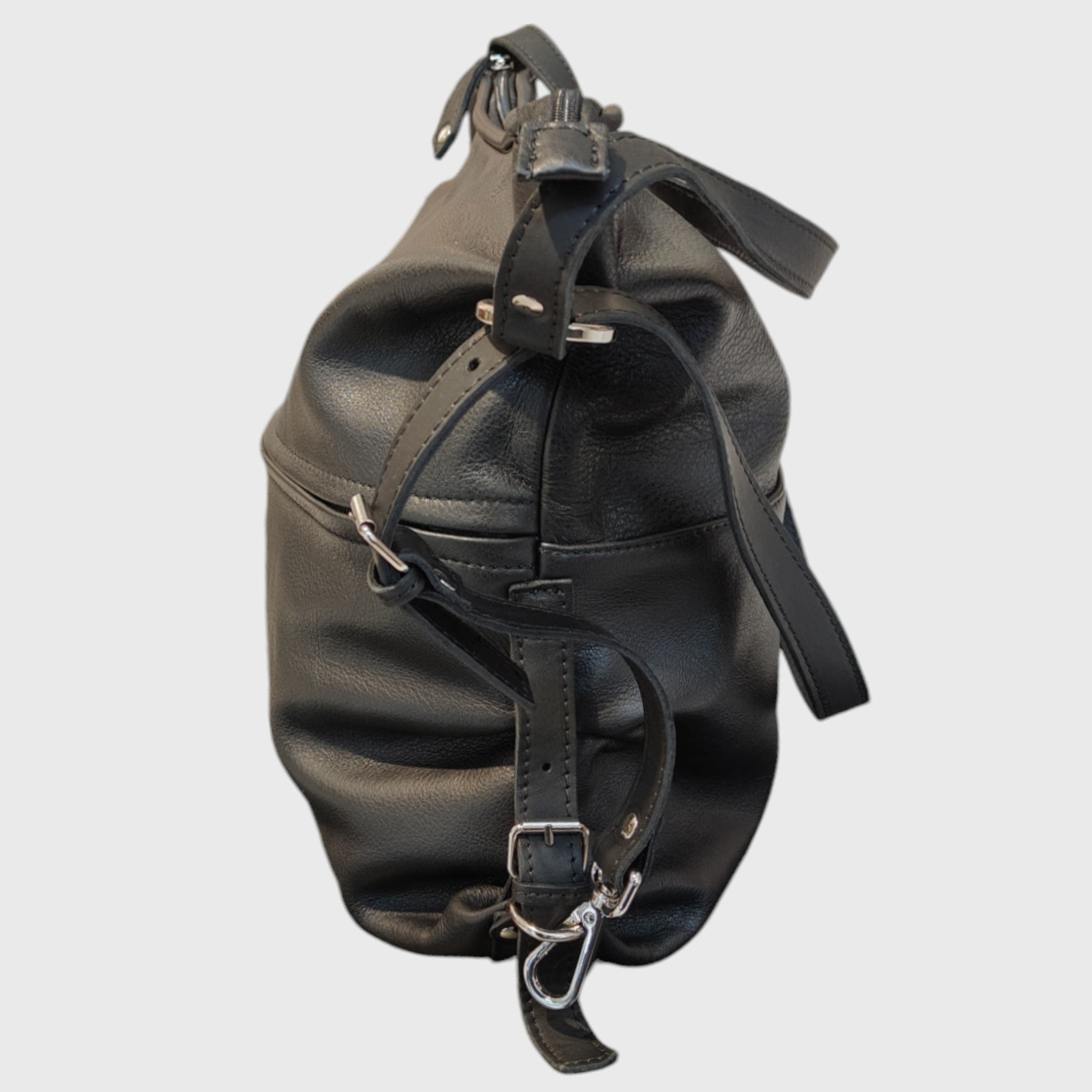 Pelletteria Pelle Nuda Milano, Artigianato italiano, Borsa zaino nero, Borsa donna, vera pelle