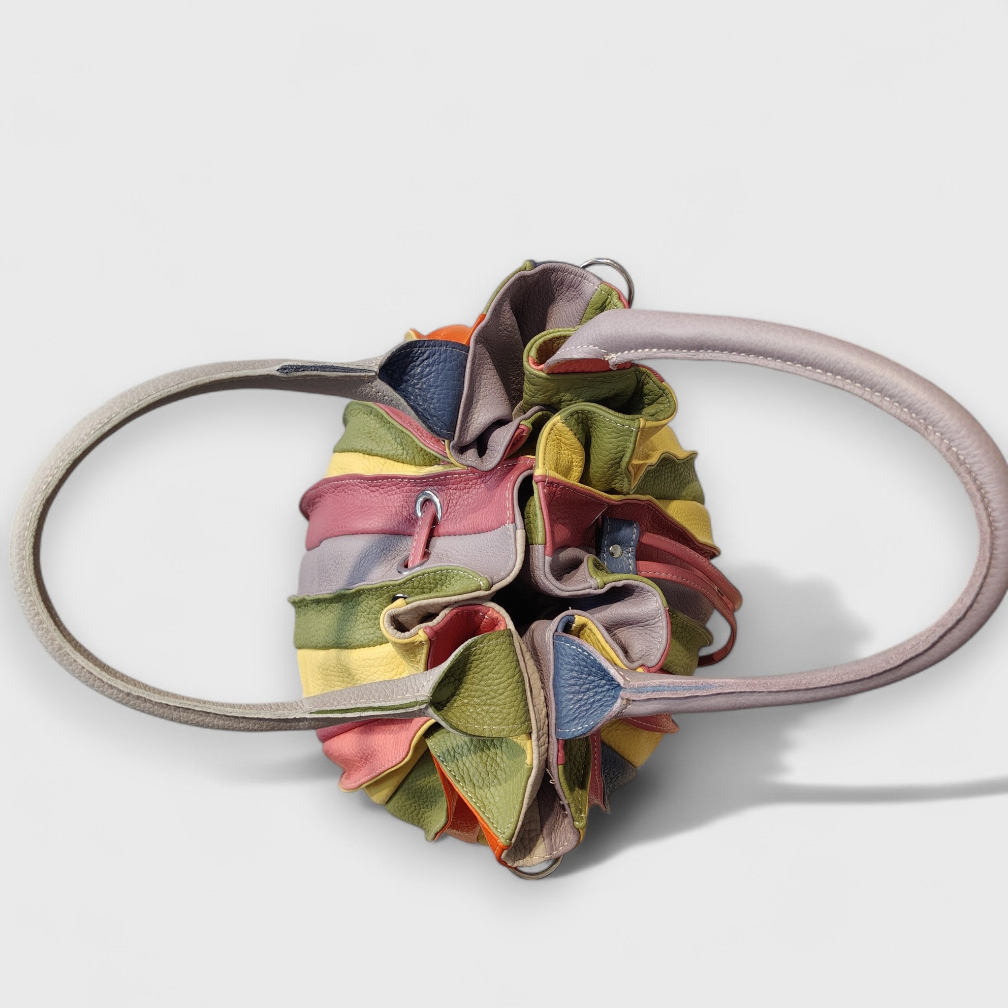 Pelletteria Pelle Nuda Milano, Artigianato Italiano, Vera pelle, Negozio borse donna, Caramella multicolore