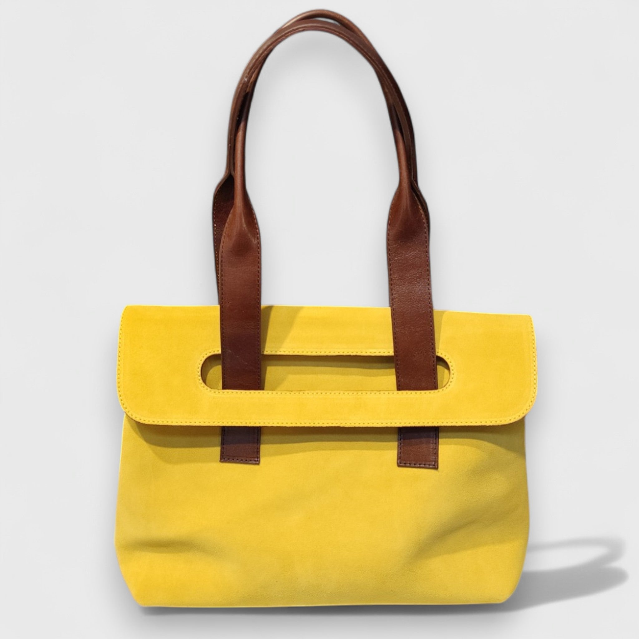 CHIARA medium in yellow suede