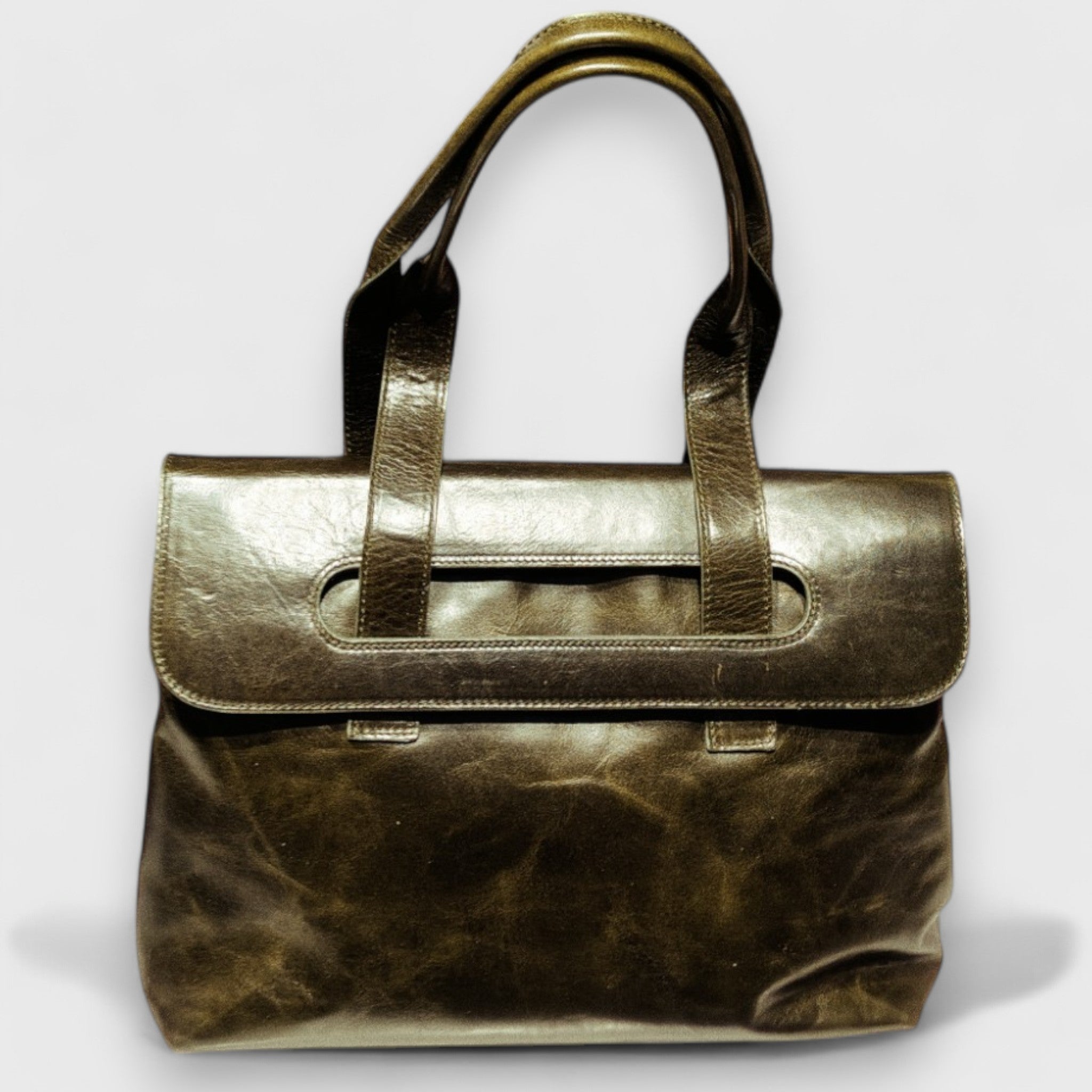 Pelletteria Pelle Nuda Milano, Artigianato Italiano, Vera pelle, Negozio borse donna, Chiara media verde