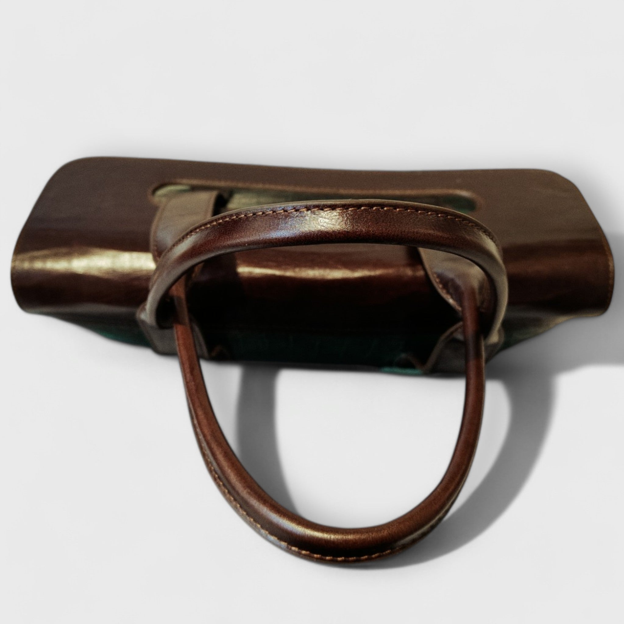 Pelletteria Pelle Nuda Milano, Artigianato Italiano, vera pelle, borsa donna, Chiara piccola marrone