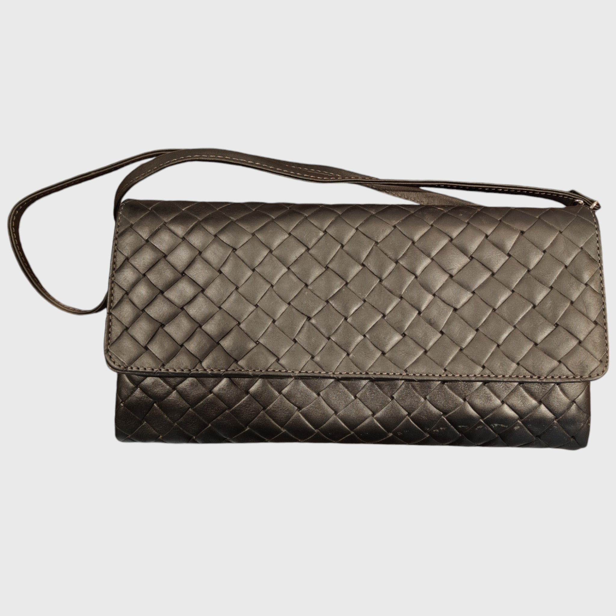 Pelletteria Pelle Nuda Milano, artigianato italiano, Tracolla donna, vera pelle, clutch nera