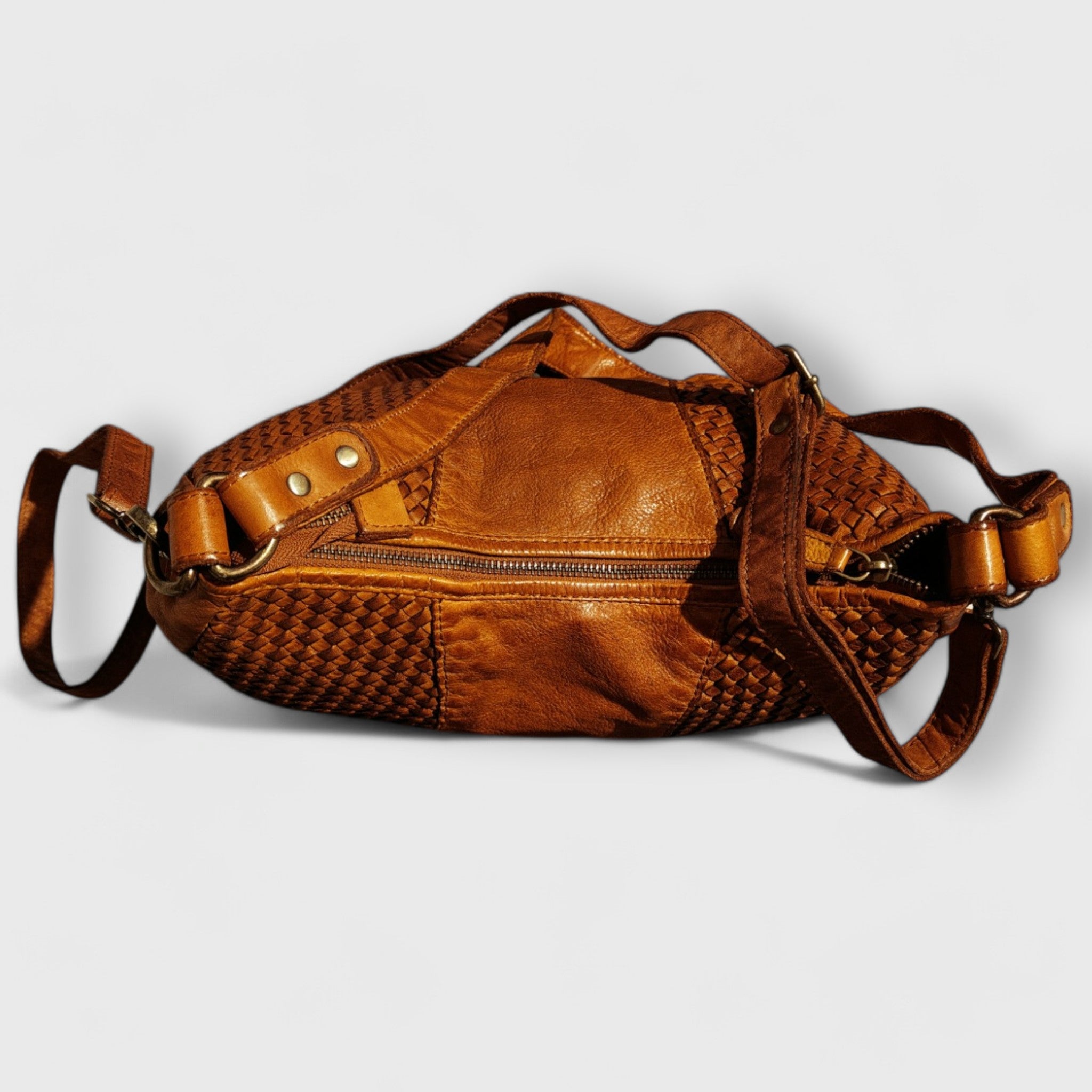 Pelletteria Pelle Nuda Milano, Artigianato italiano, vera pelle, Borsa donna, Corinna marrone