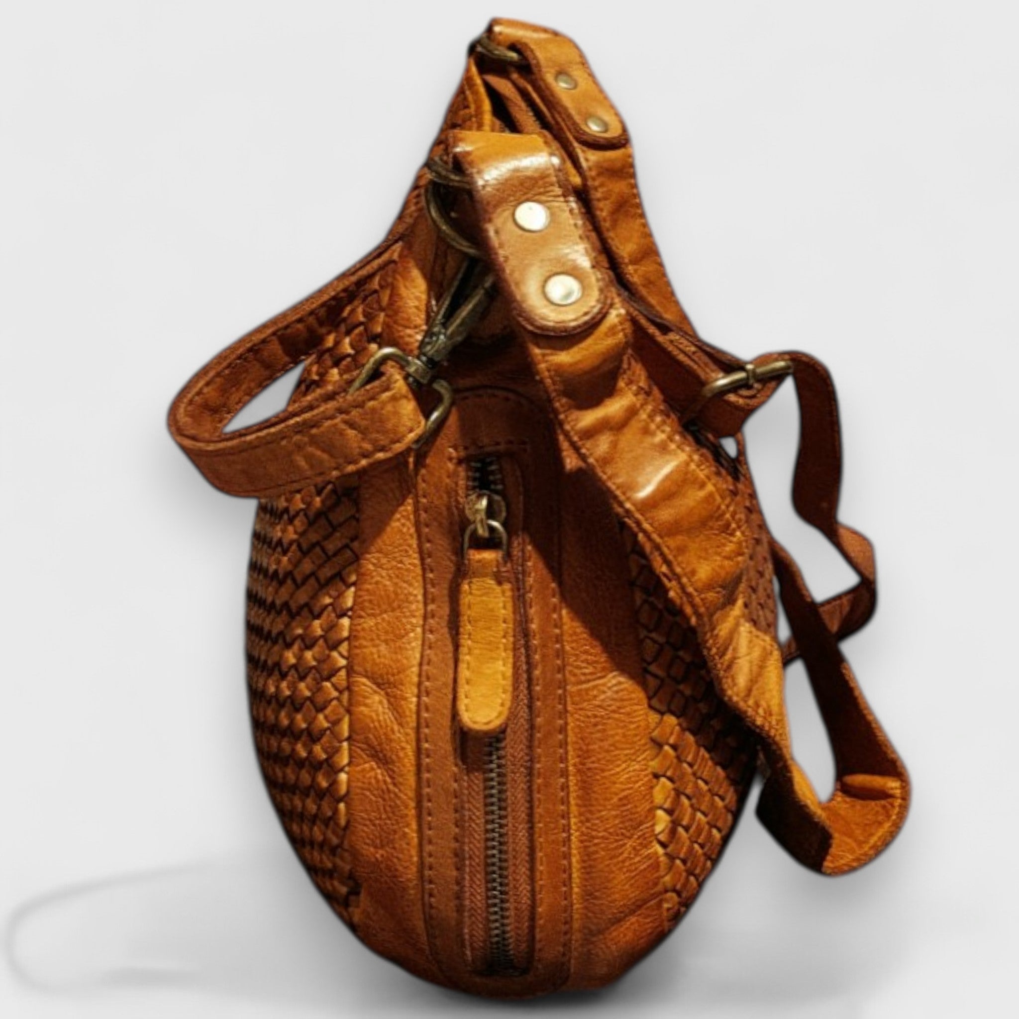 Pelletteria Pelle Nuda Milano, Artigianato italiano, vera pelle, Borsa donna, Corinna marrone