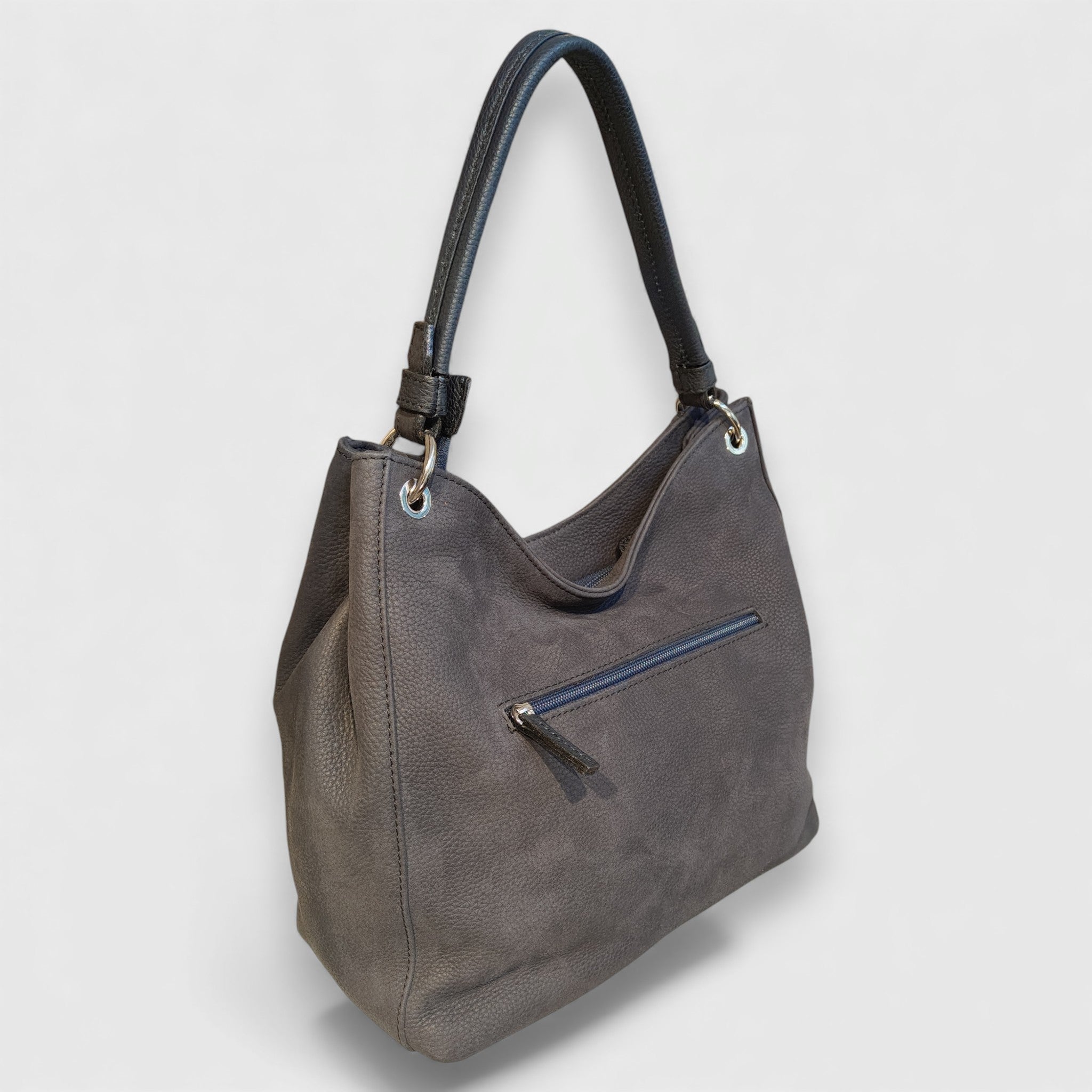 Pelletteria Pelle Nuda Milano, Artigianato Italiano, Vera pelle, Negozio borse donna, Cris Nabuk blu